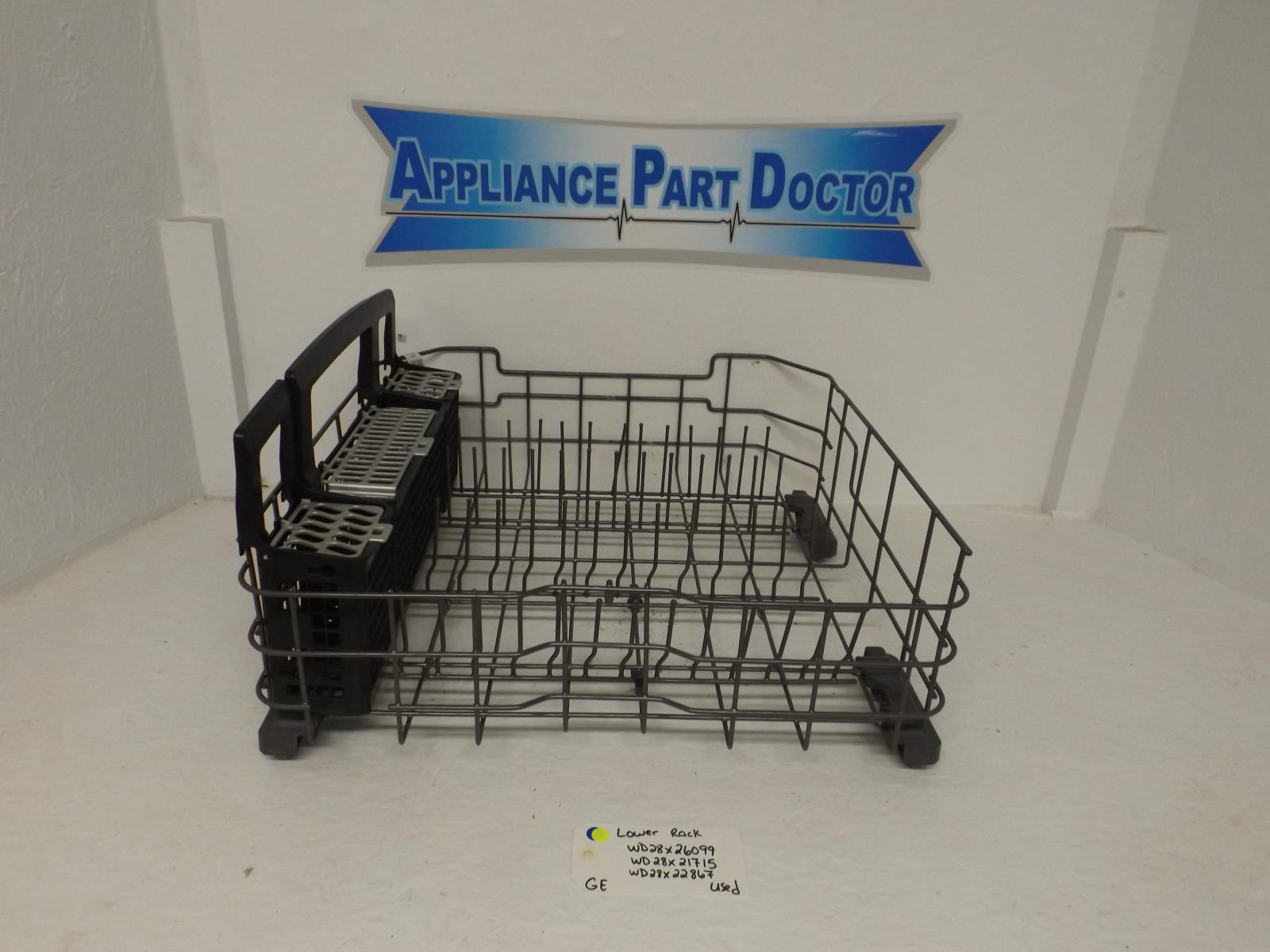 GE Dishwasher WD28X26099  WD28X21715  WD28X22867 Lower Rack Used