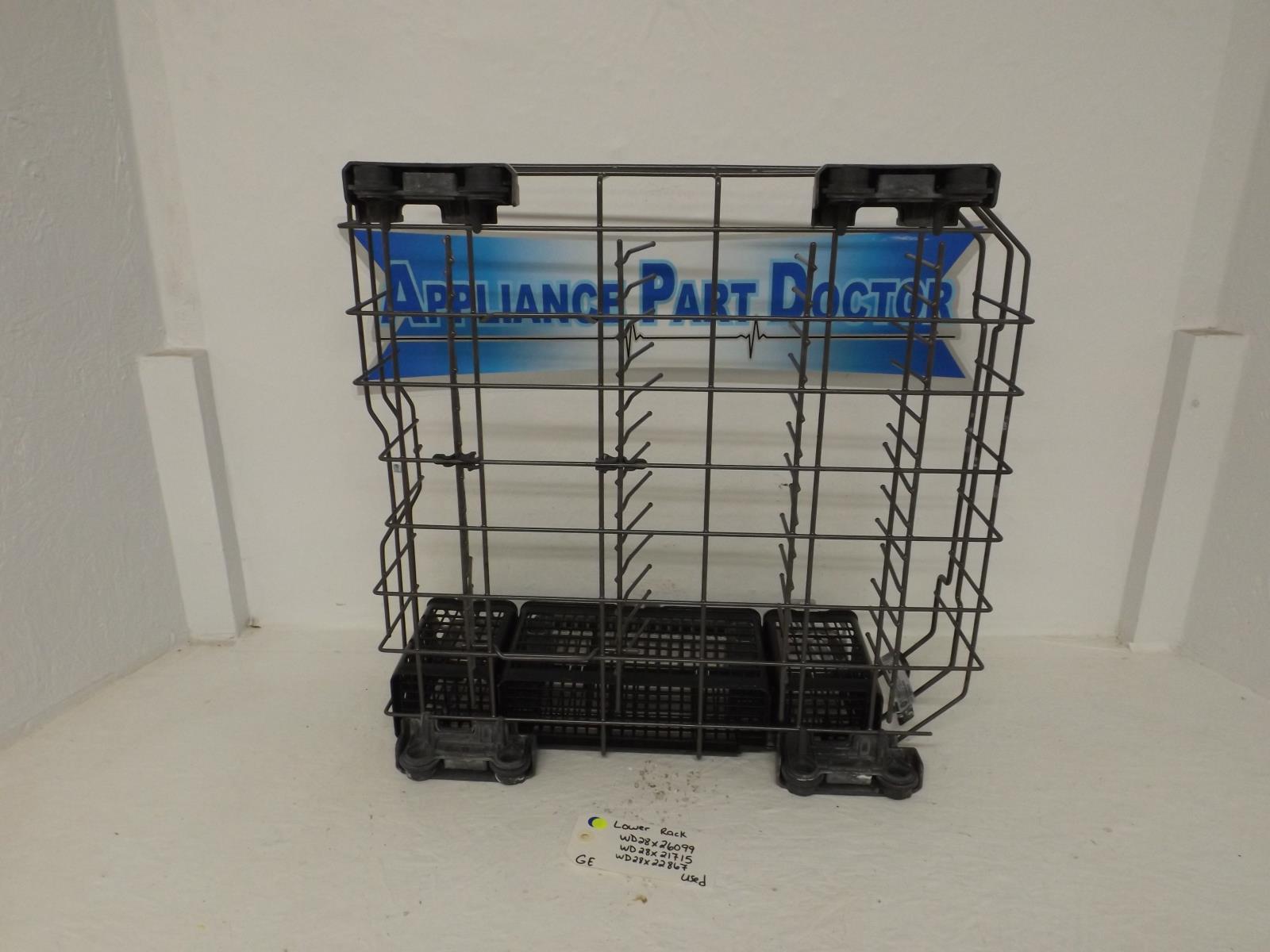 GE Dishwasher WD28X26099  WD28X21715  WD28X22867 Lower Rack Used