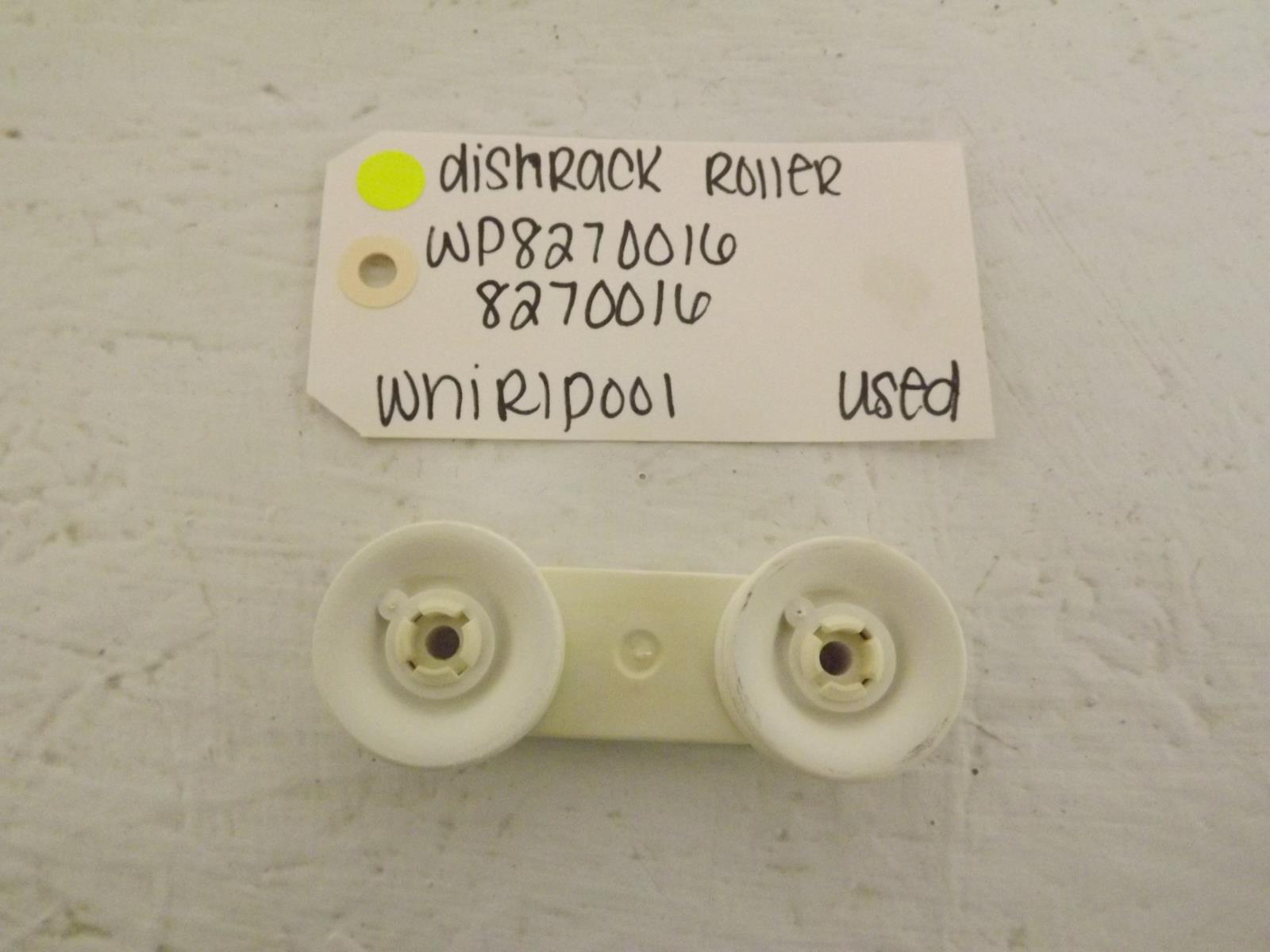 Whirlpool Dishwasher WP8270016 8270016 Dishrack Roller Used