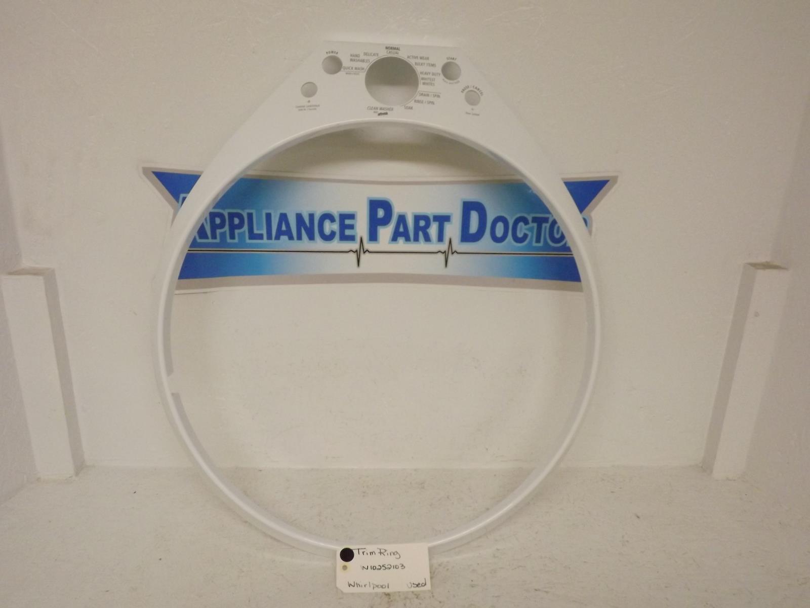 Whirlpool Washer W10252103 Trim Ring Used