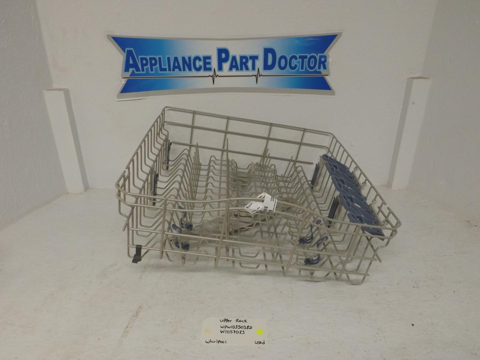 Whirlpool Dishwasher WPW10350382  W11157083 Upper Rack Used