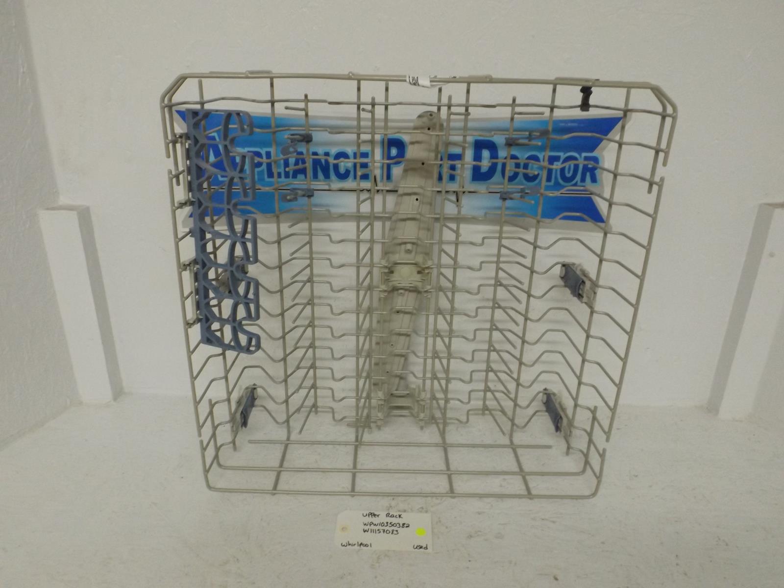 Whirlpool Dishwasher WPW10350382  W11157083 Upper Rack Used