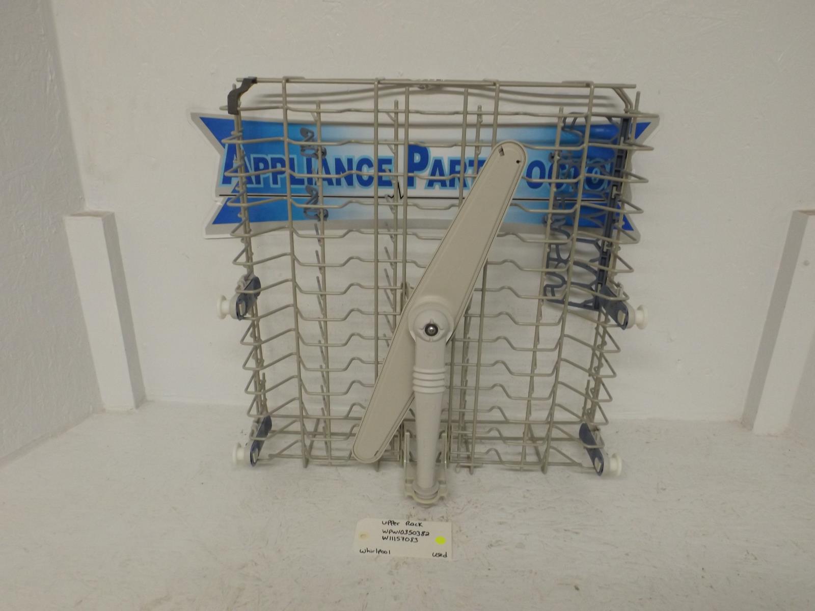 Whirlpool Dishwasher WPW10350382  W11157083 Upper Rack Used