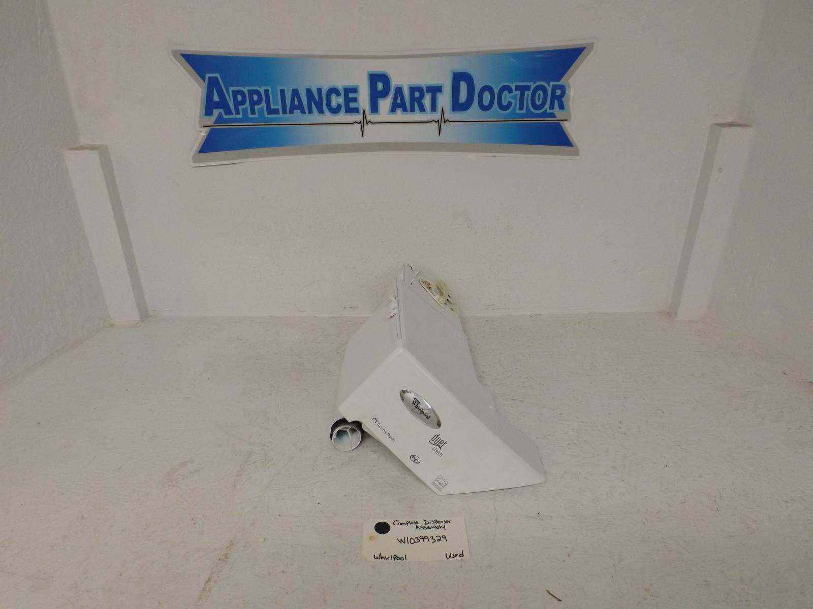 Whirlpool Washer W10399329  Complete Dispenser Assembly Used