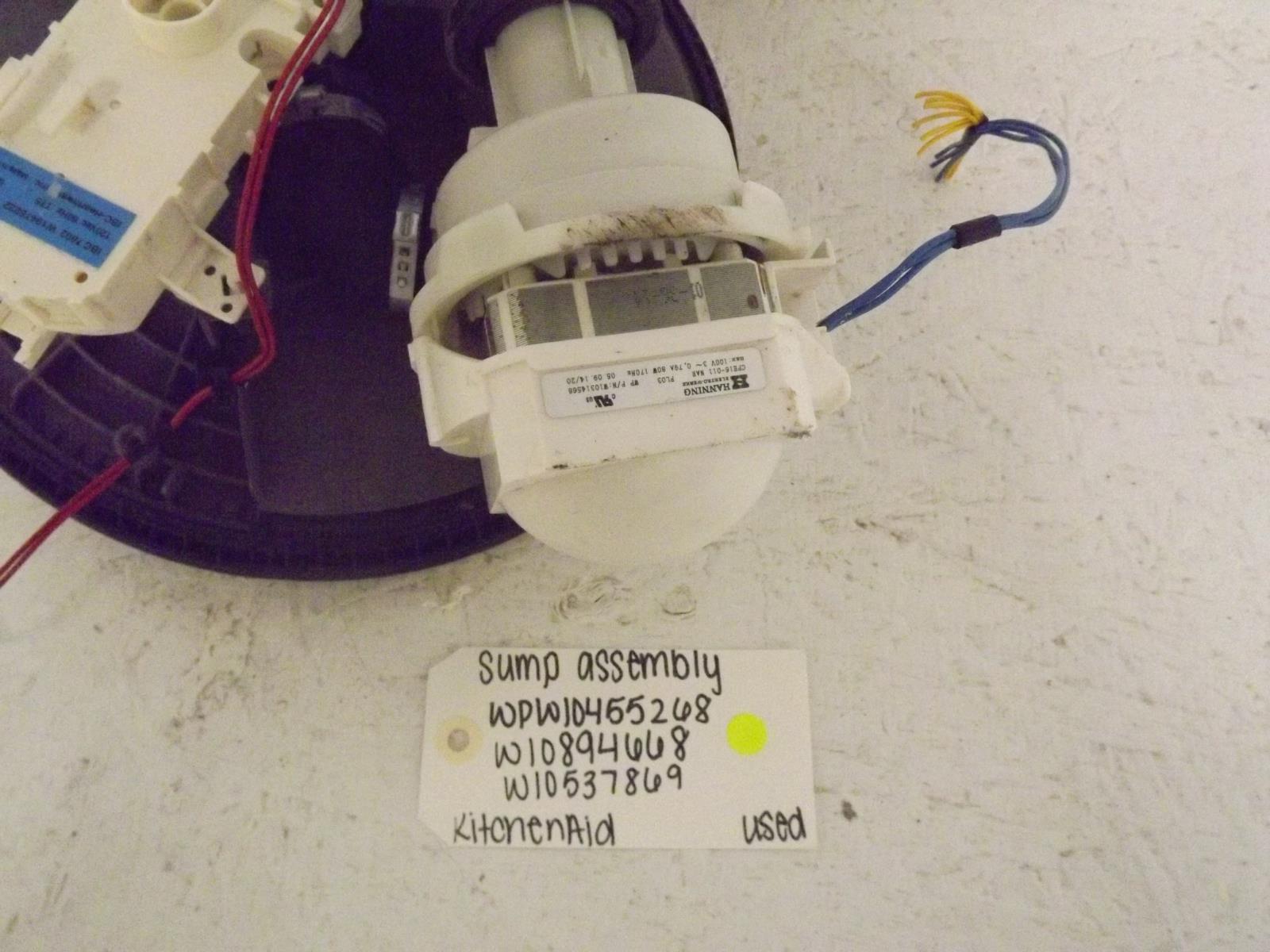KitchenAid Dishwasher WPW10455268 W10894668 W10537869 Sump Assembly Used