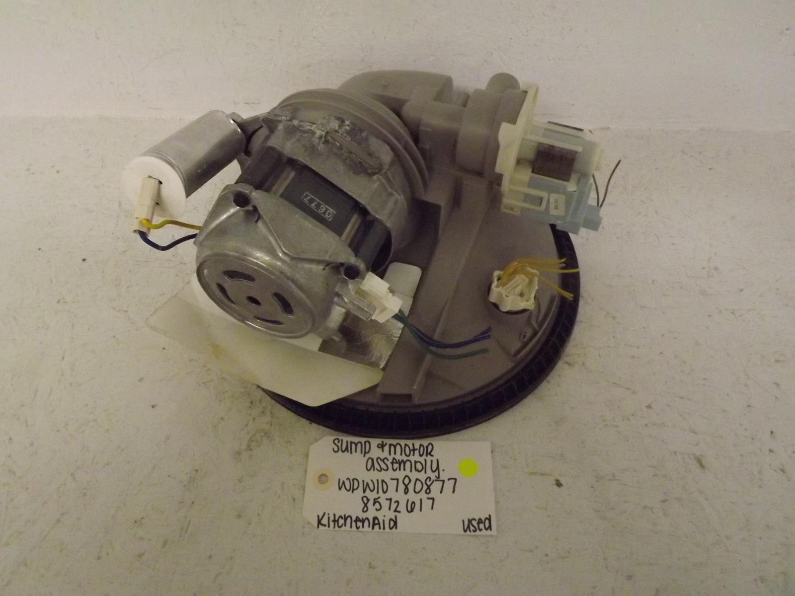 Kenmore Dishwasher WPW10780877 8572617 Sump & Motor Assembly Used