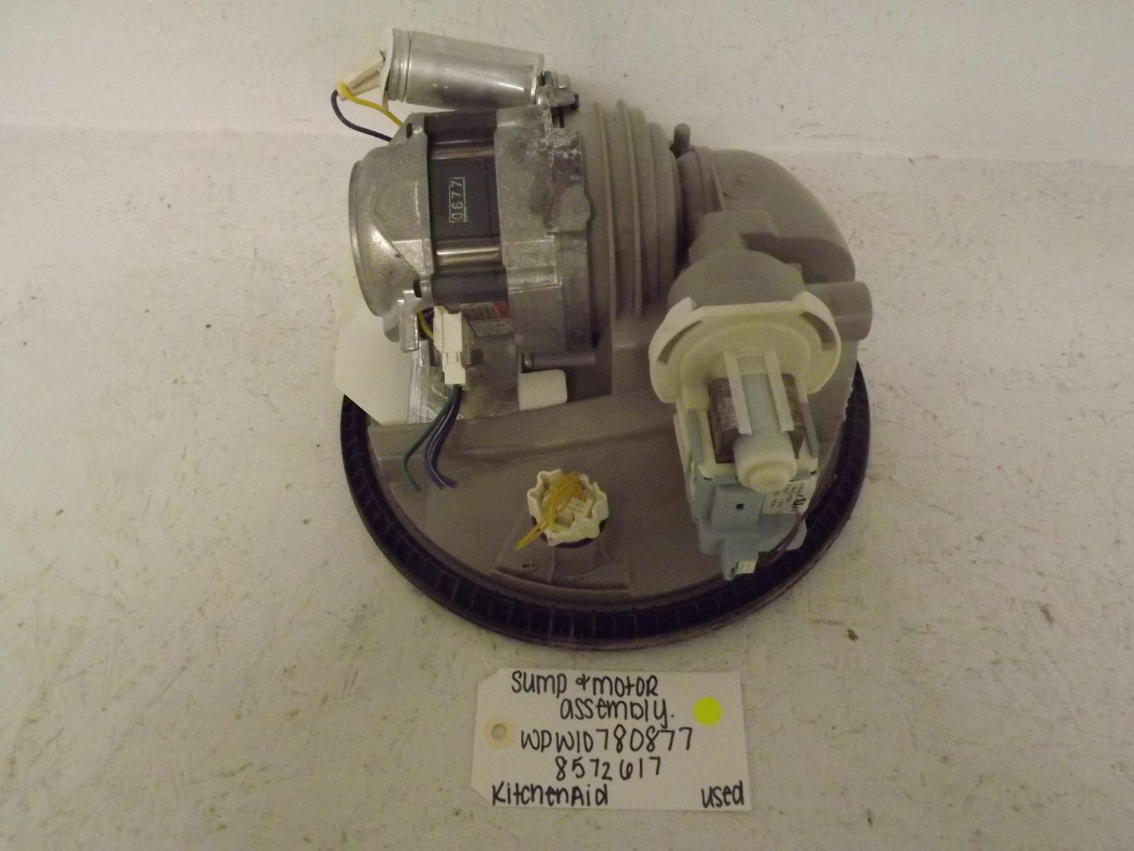 Kenmore Dishwasher WPW10780877 8572617 Sump & Motor Assembly Used