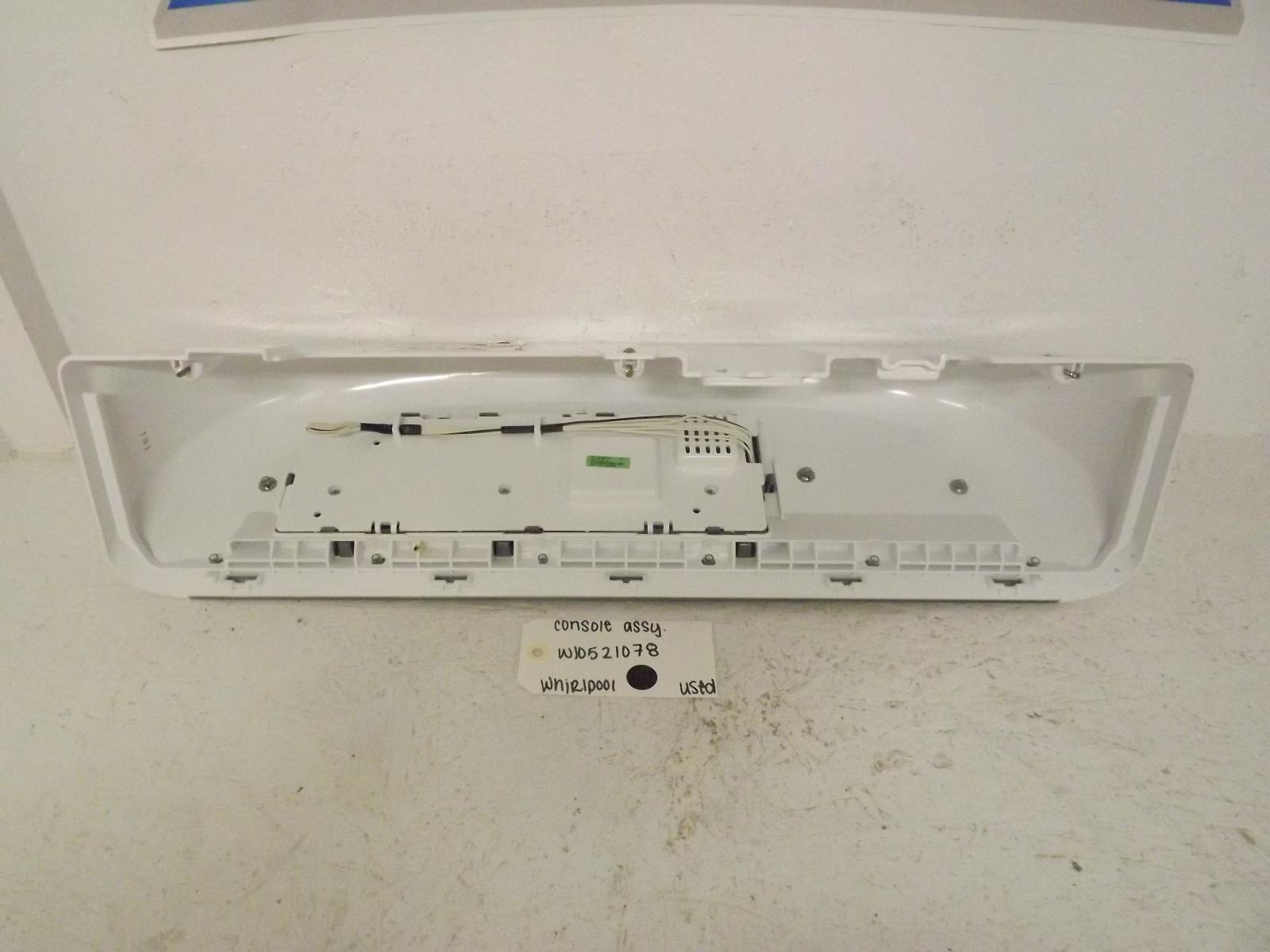 Whirlpool Washer W10521078 Console Assembly Used
