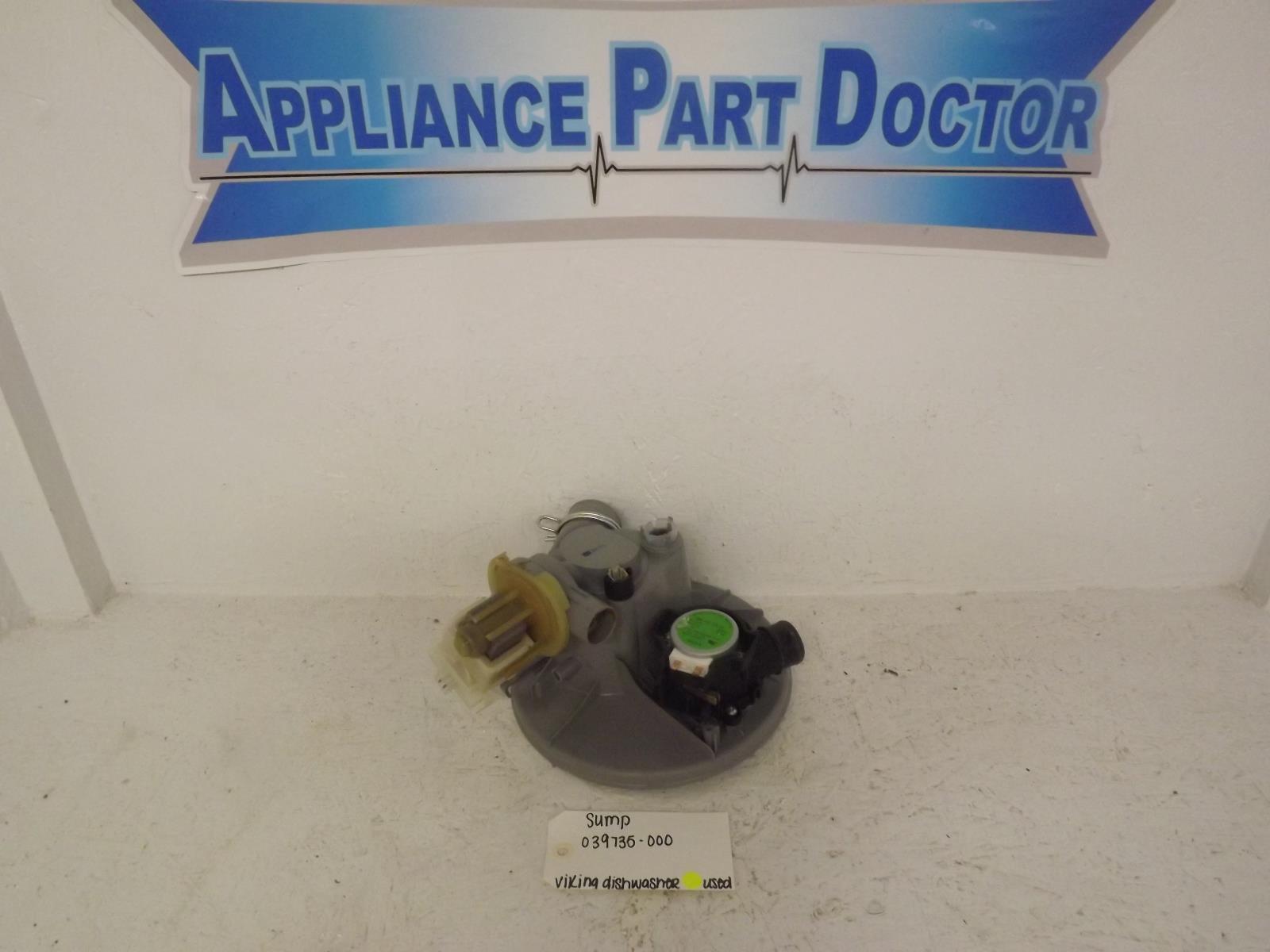 Viking Dishwasher 039735-000 Sump Used
