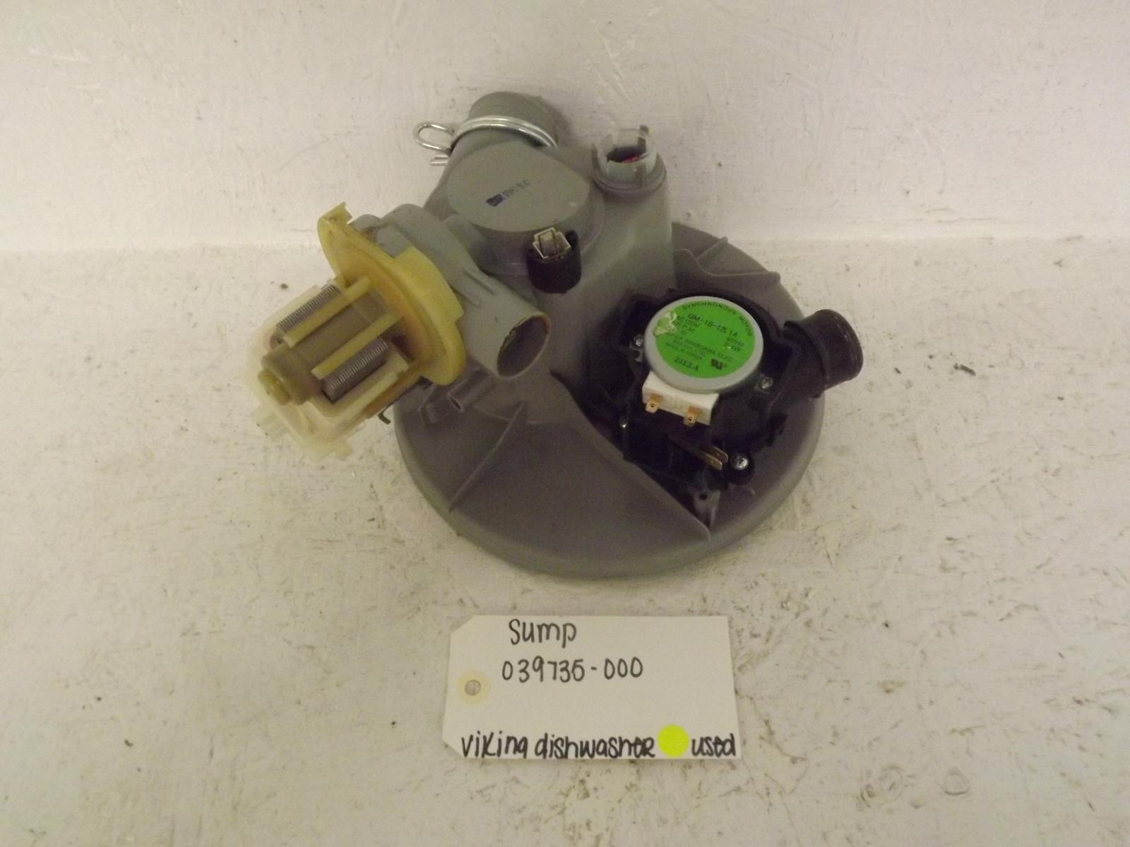 Viking Dishwasher 039735-000 Sump Used