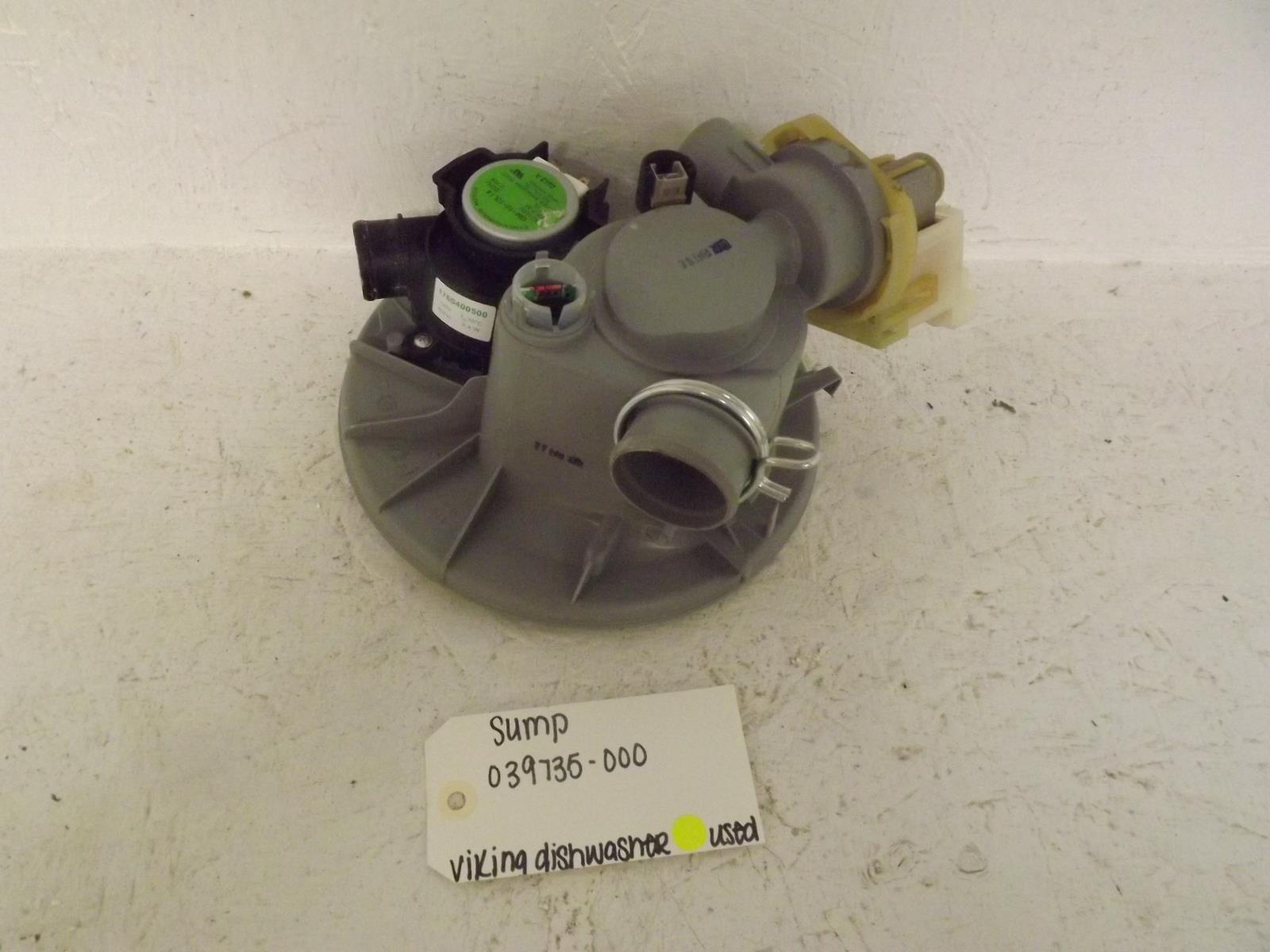 Viking Dishwasher 039735-000 Sump Used