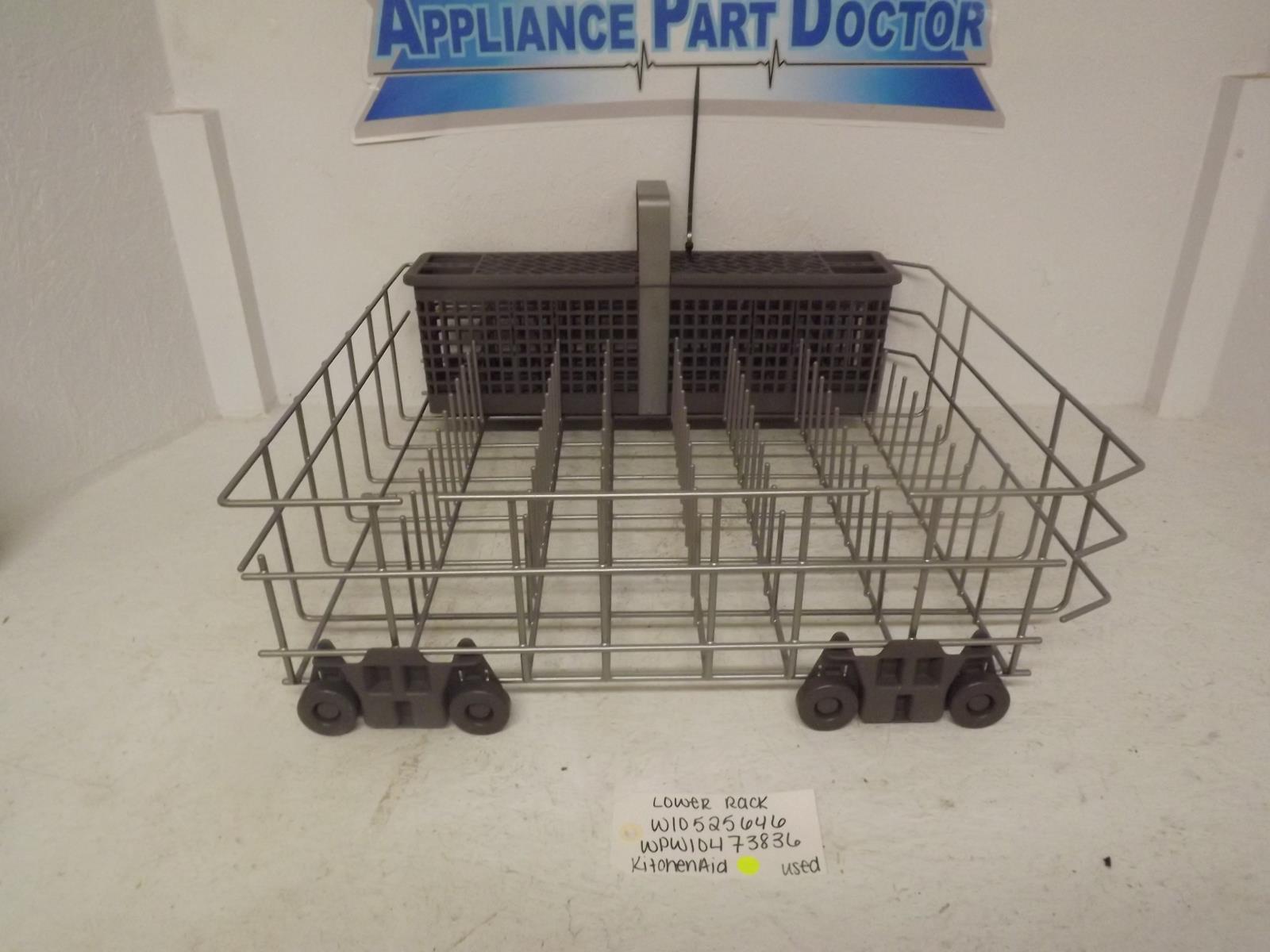 KitchenAid Dishwasher W10525646 WPW10473836 Lower Rack Used