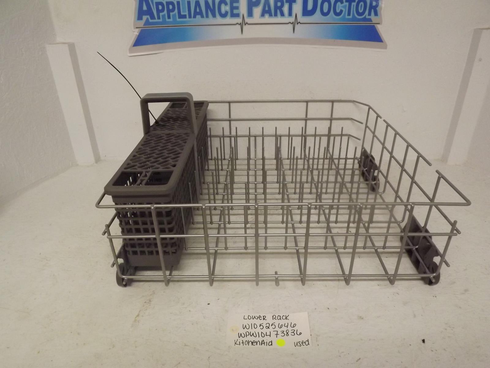 KitchenAid Dishwasher W10525646 WPW10473836 Lower Rack Used