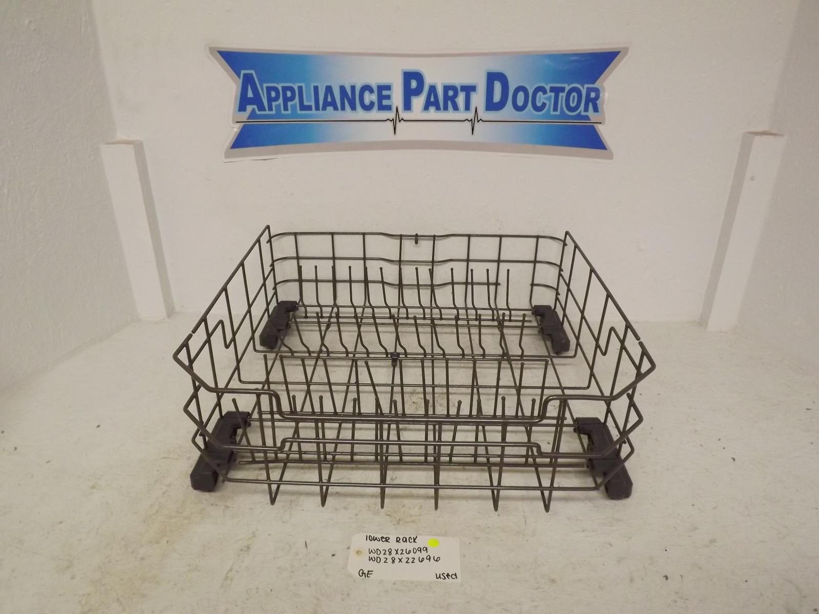 GE Dishwasher WD28X26099 WD28X22696 Lower Rack Used
