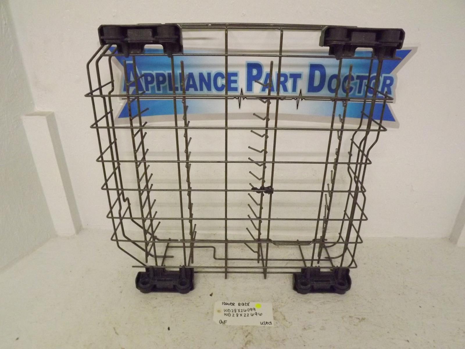 GE Dishwasher WD28X26099 WD28X22696 Lower Rack Used