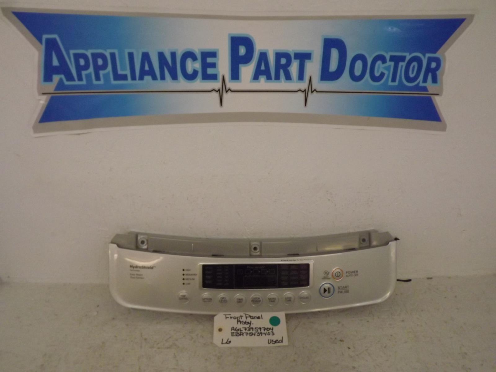 LG Dryer AGL73959704  EBR75439403  Front Panel Assembly Used