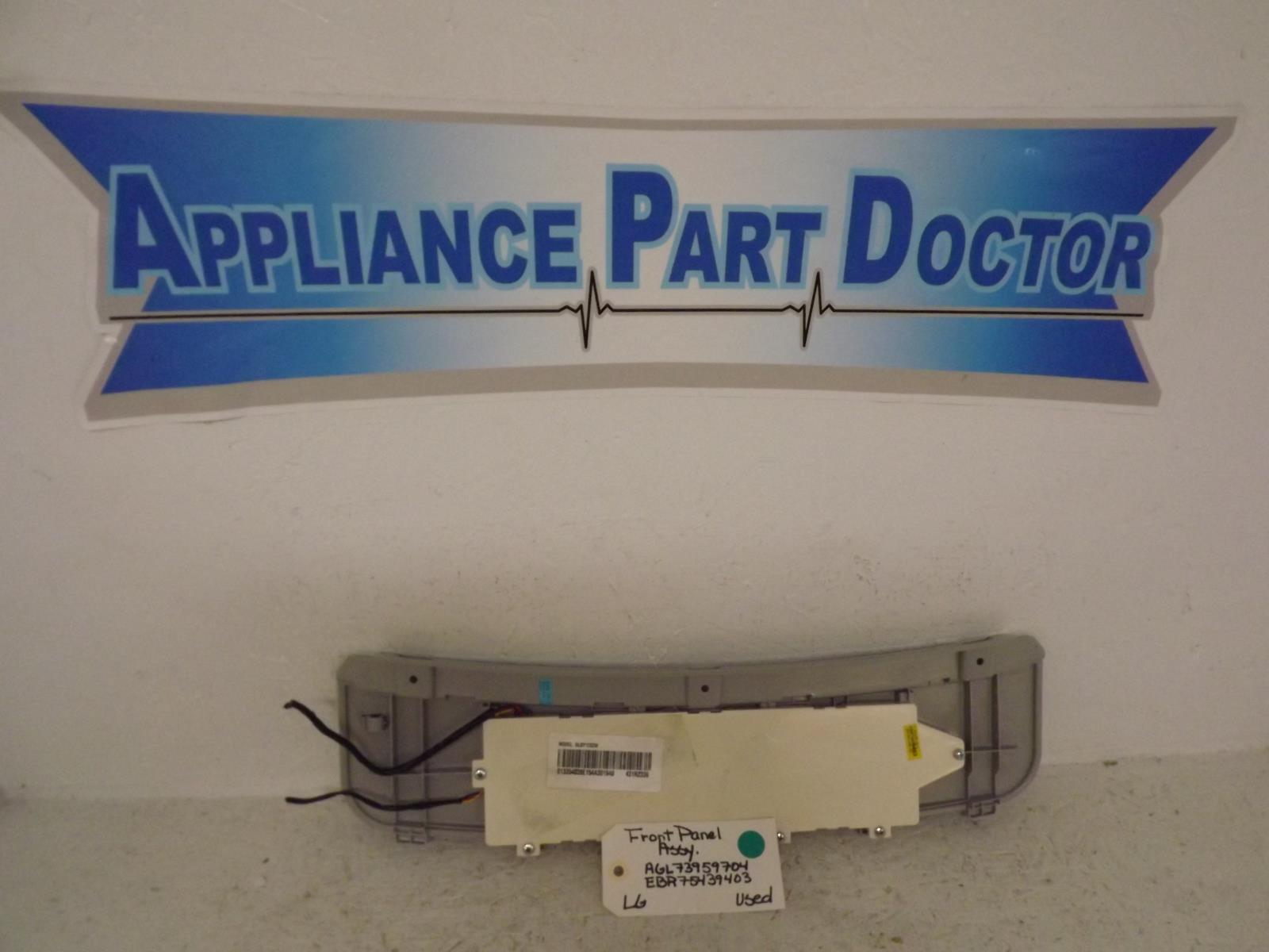 LG Dryer AGL73959704  EBR75439403  Front Panel Assembly Used