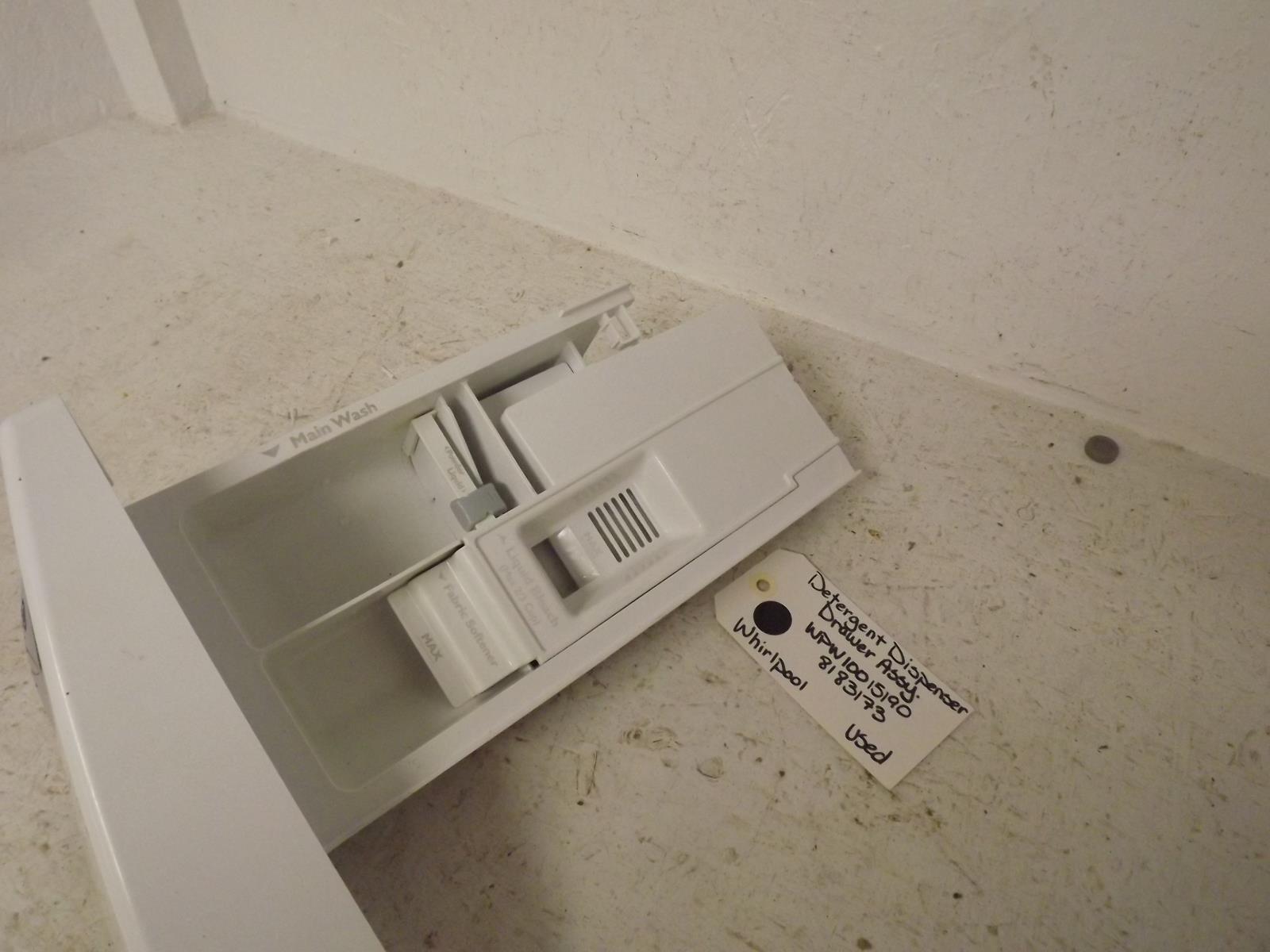 Whirlpool Washer WPW10015190 8183173  Detergent Dispenser Drawer Assy Used