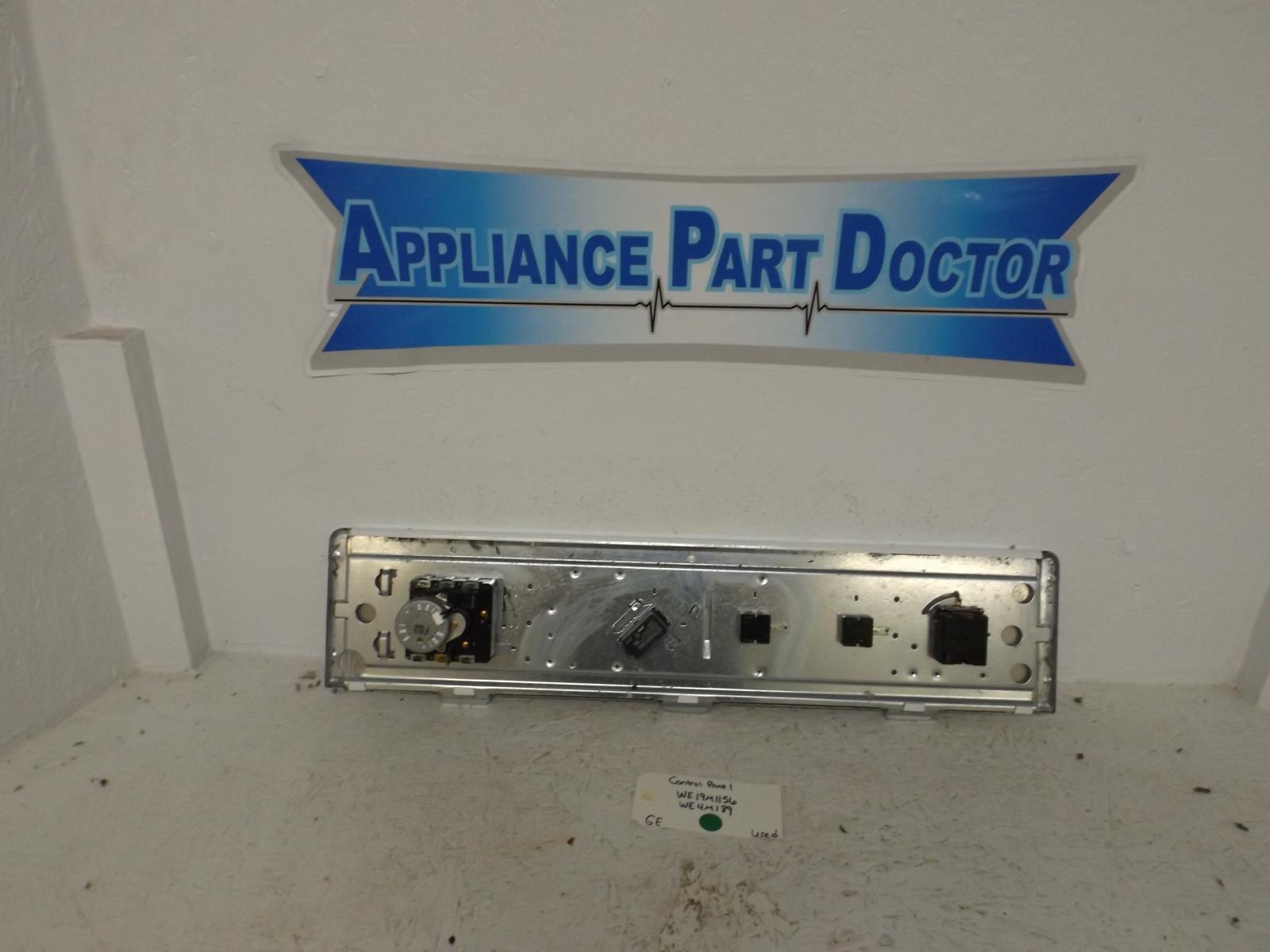 GE Dryer WE19M1156  WE4M189 Control Panel Used