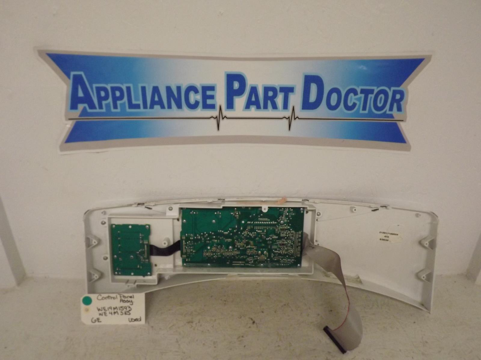 GE Dryer WE19M1593  WE4M385  Control Panel Assy Used