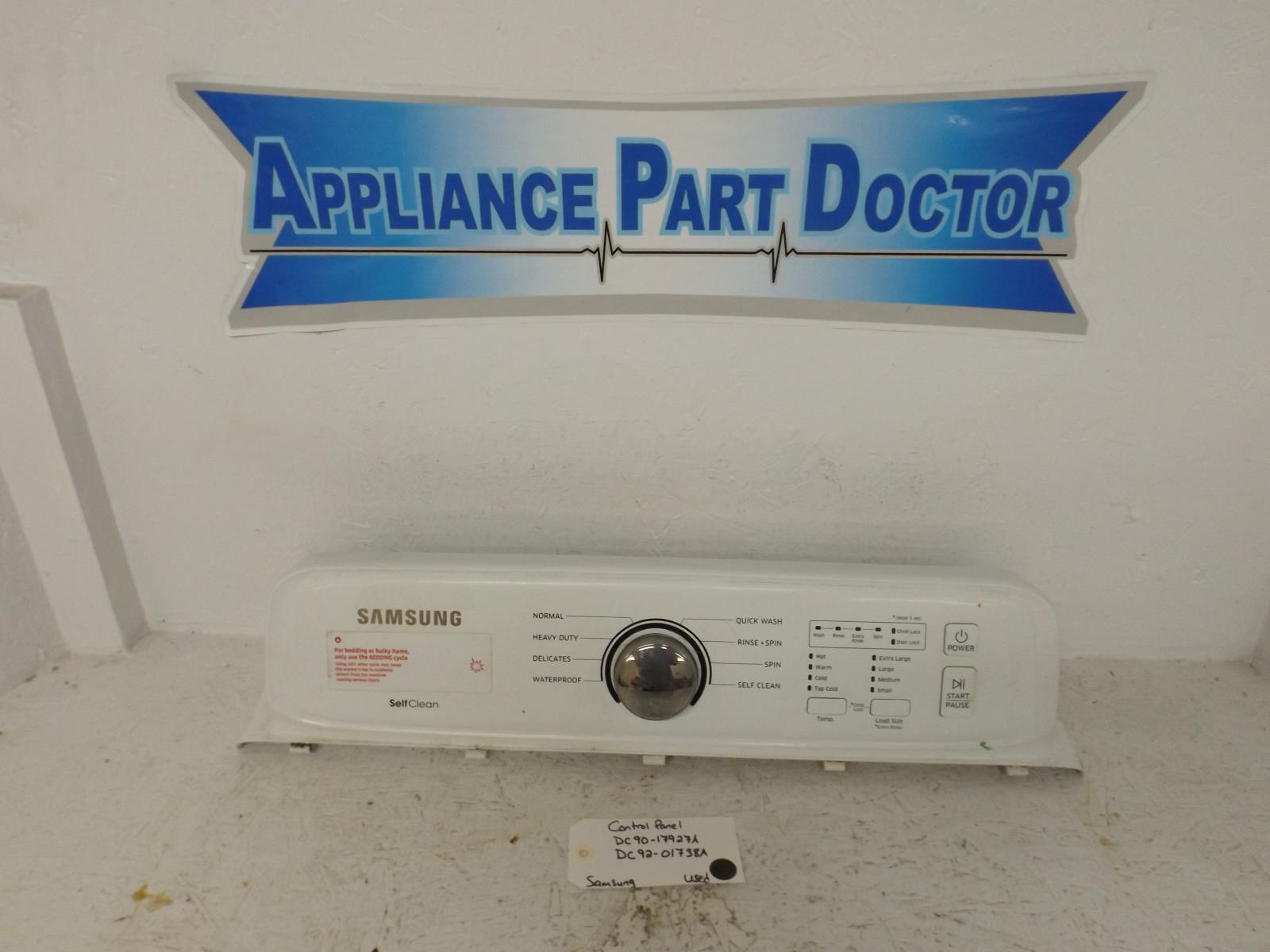 Samsung Washer DC90-17927A  DC92-01738A Control Panel Used