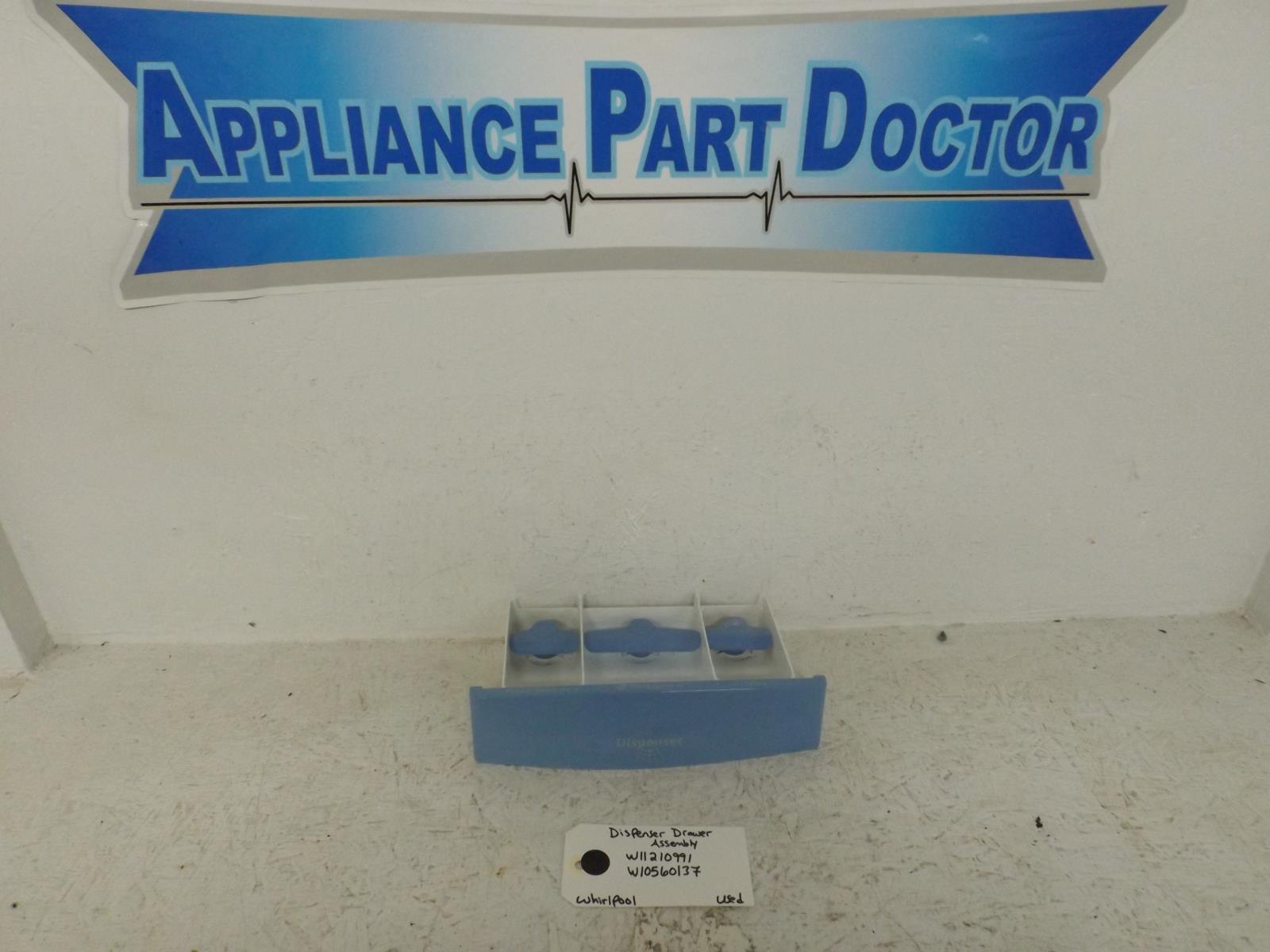 Whirlpool Washer W11210991  W10560137 Dispenser Drawer Assembly Used