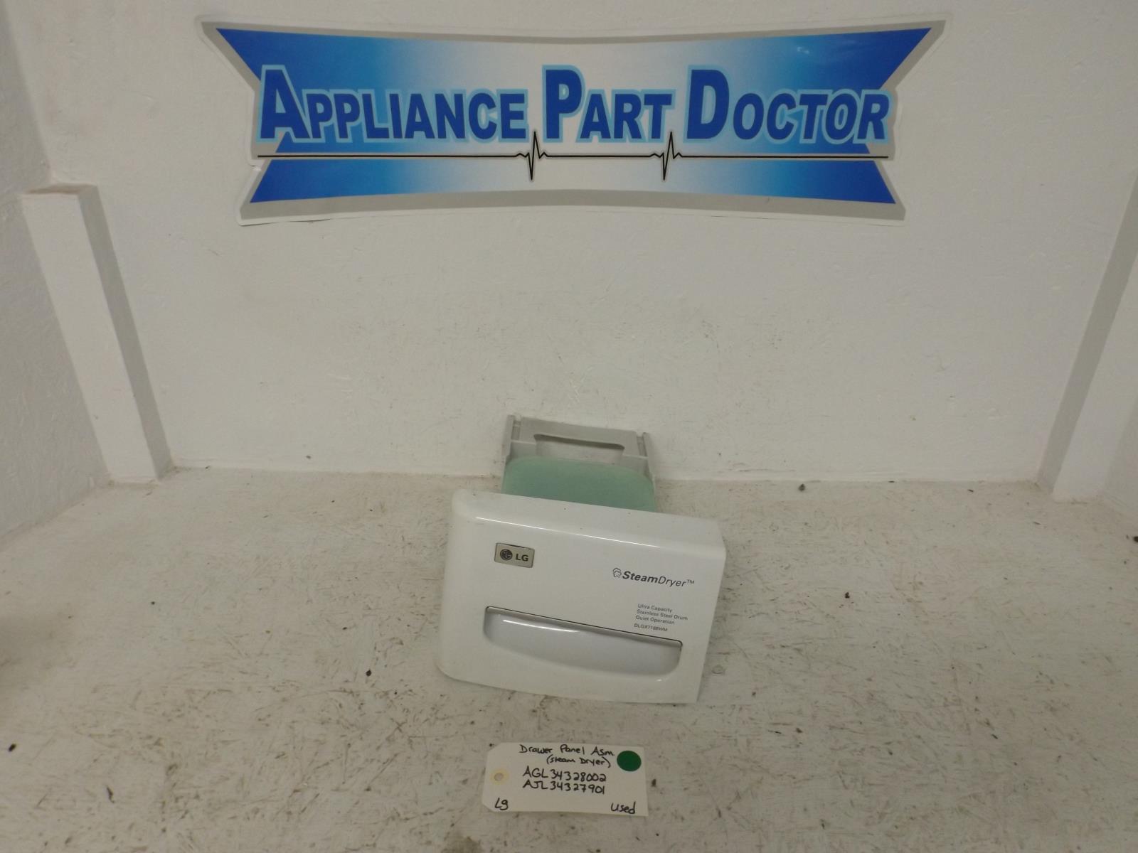 LG Dryer AGL34328002  AJL34327901 Drawer Panel Asm Steam Dryer Used