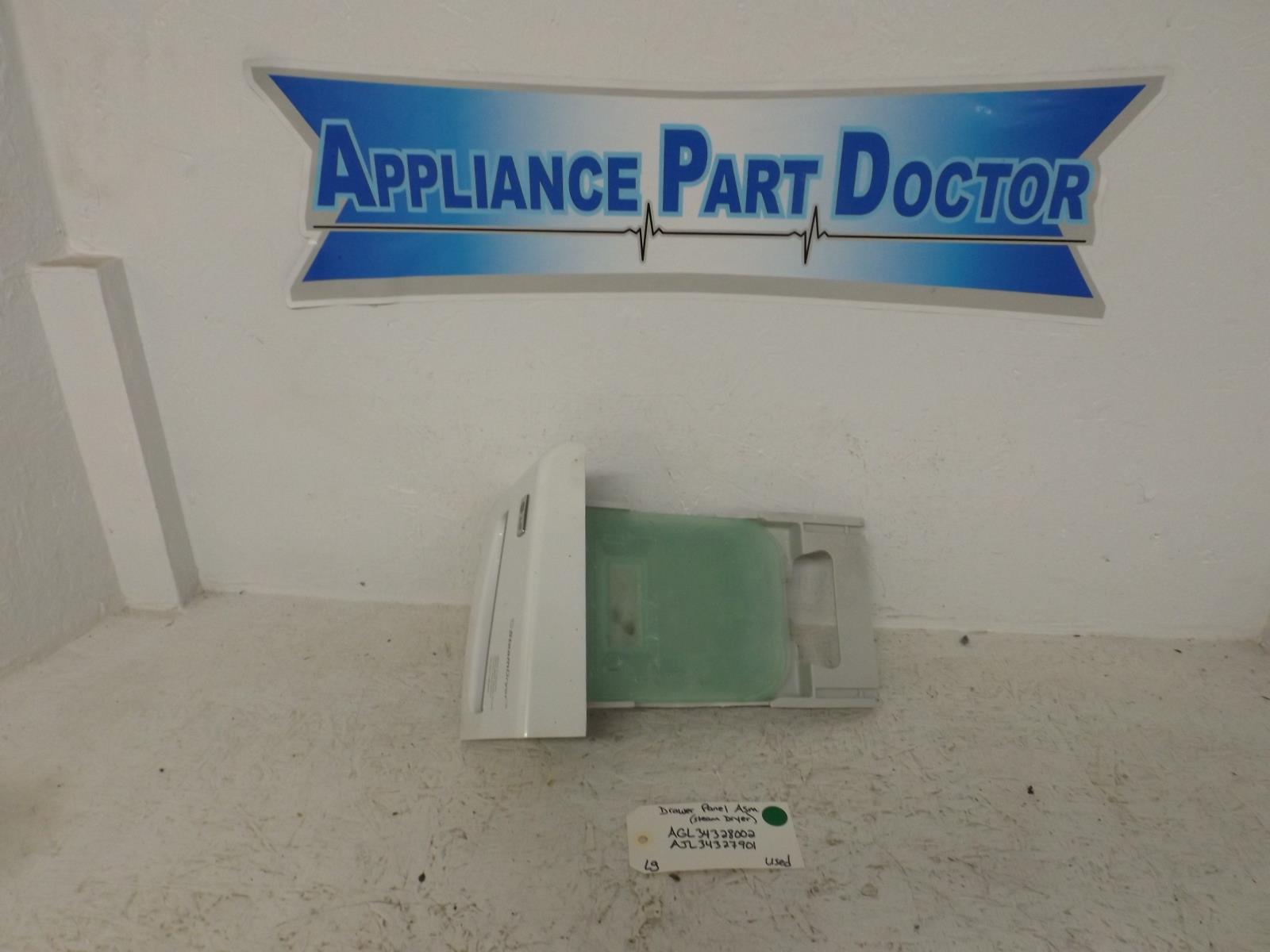 LG Dryer AGL34328002  AJL34327901 Drawer Panel Asm Steam Dryer Used