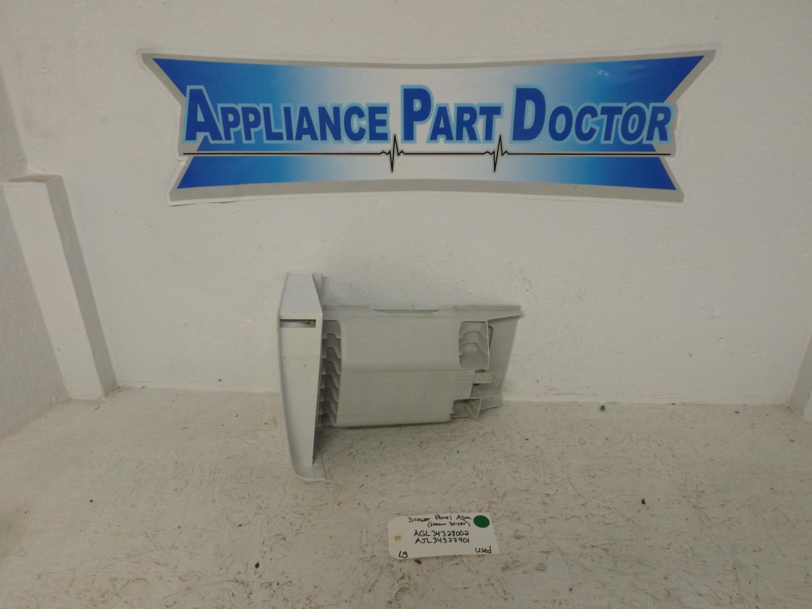 LG Dryer AGL34328002  AJL34327901 Drawer Panel Asm Steam Dryer Used
