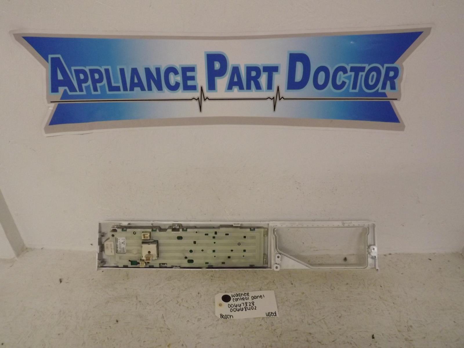 Bosch Washer 00667828 00668402 Control Panel Used