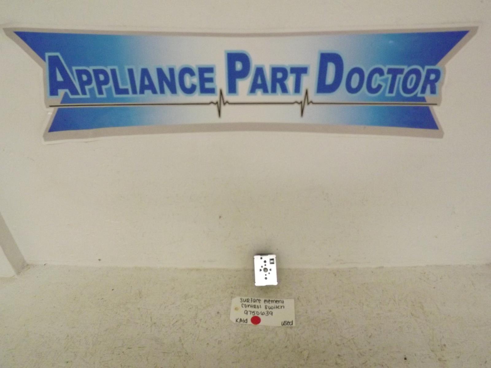 KitchenAid Range 9750639 Surface Element Control Switch Used