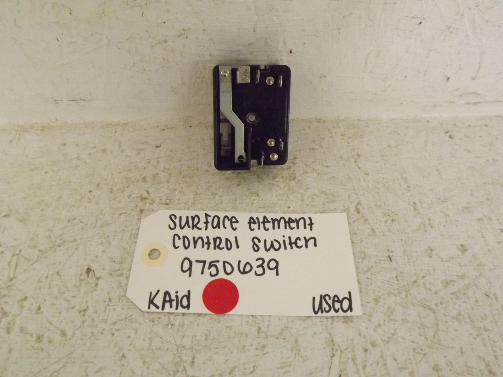 KitchenAid Range 9750639 Surface Element Control Switch Used