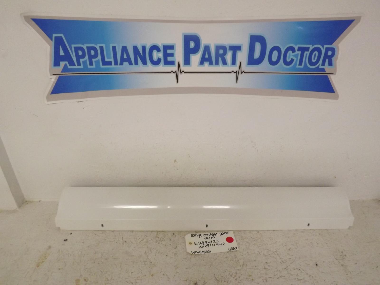 Whirlpool Range W10894127 W10816942 Control Panel Trim Used