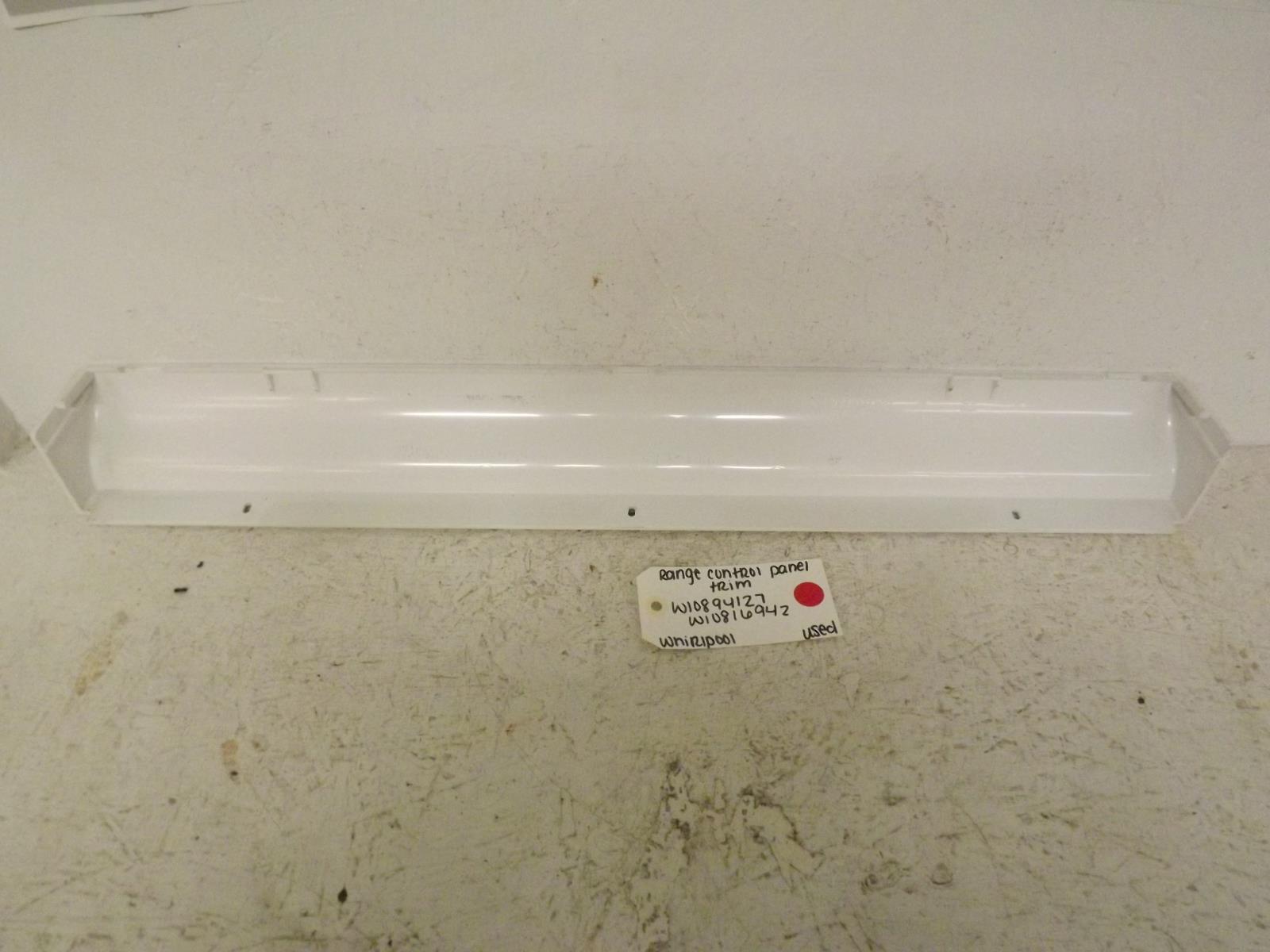 Whirlpool Range W10894127 W10816942 Control Panel Trim Used