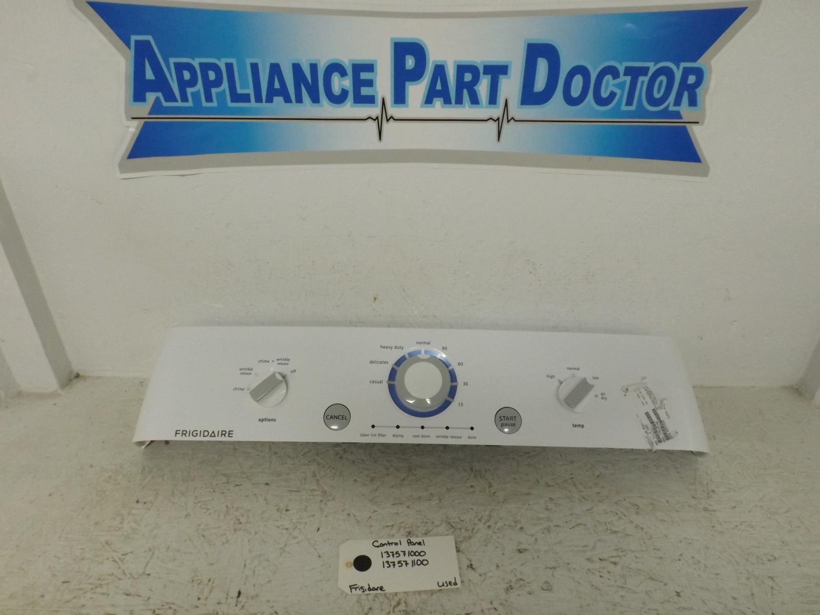 Frigidaire Washer 137571000  137571100 Control Panel Used