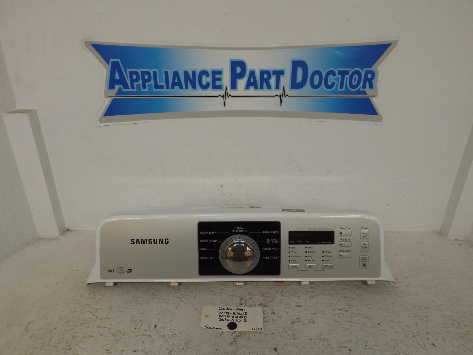 Samsung Washer DC97-16961E  DC92-01022B  DC92-01021B Control Panel Used