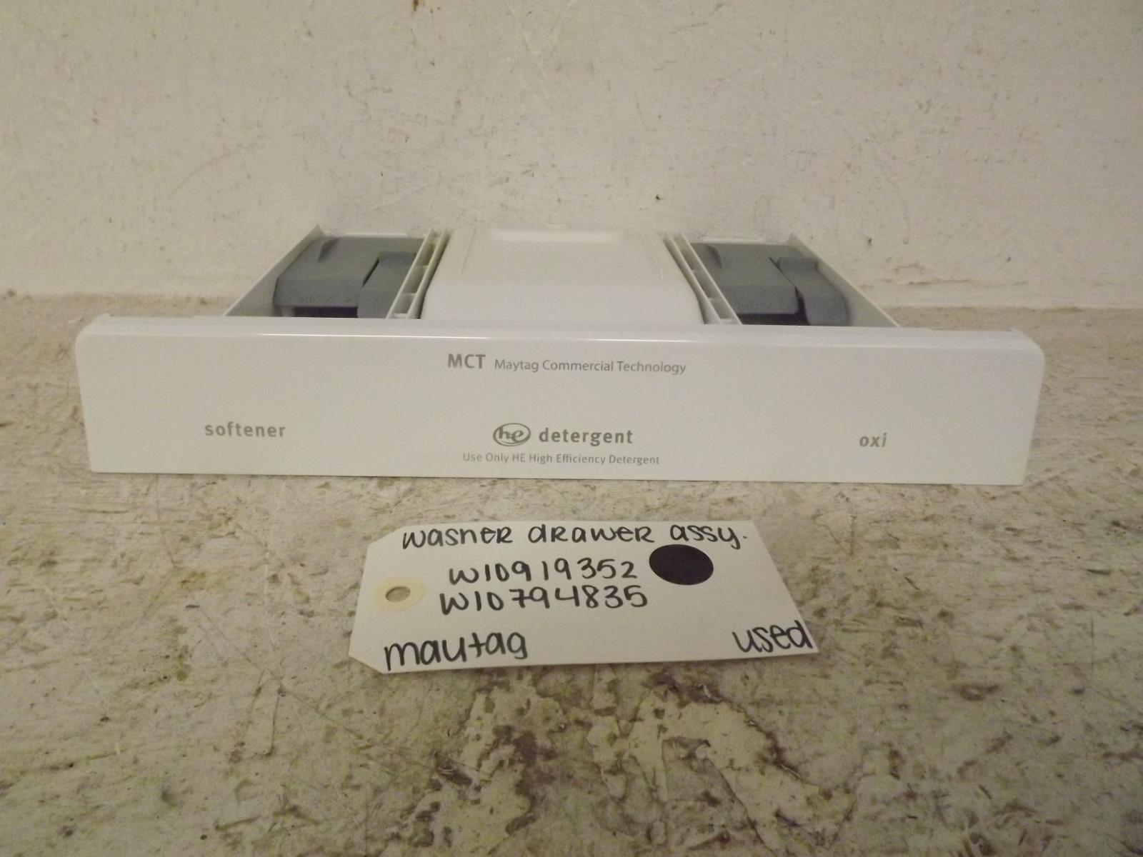 Maytag Washer W10919352 W10794835 Drawer Assembly Used