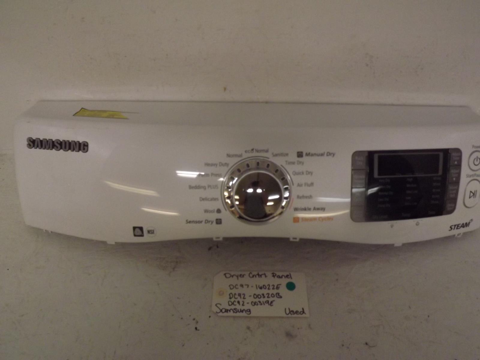 Samsung Dryer DC97-16022E DC92-00320B DC92-00319E Control Panel Used