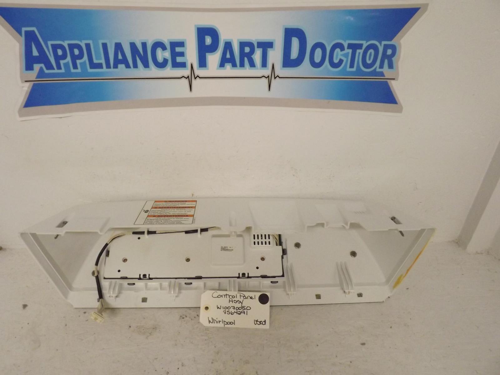 Whirlpool Washer W10070050  8564291  Control Panel Assy Used