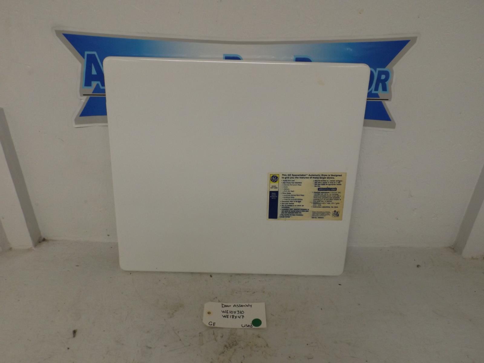 GE Dryer WE10X310  WE18X47 Door Assembly Used