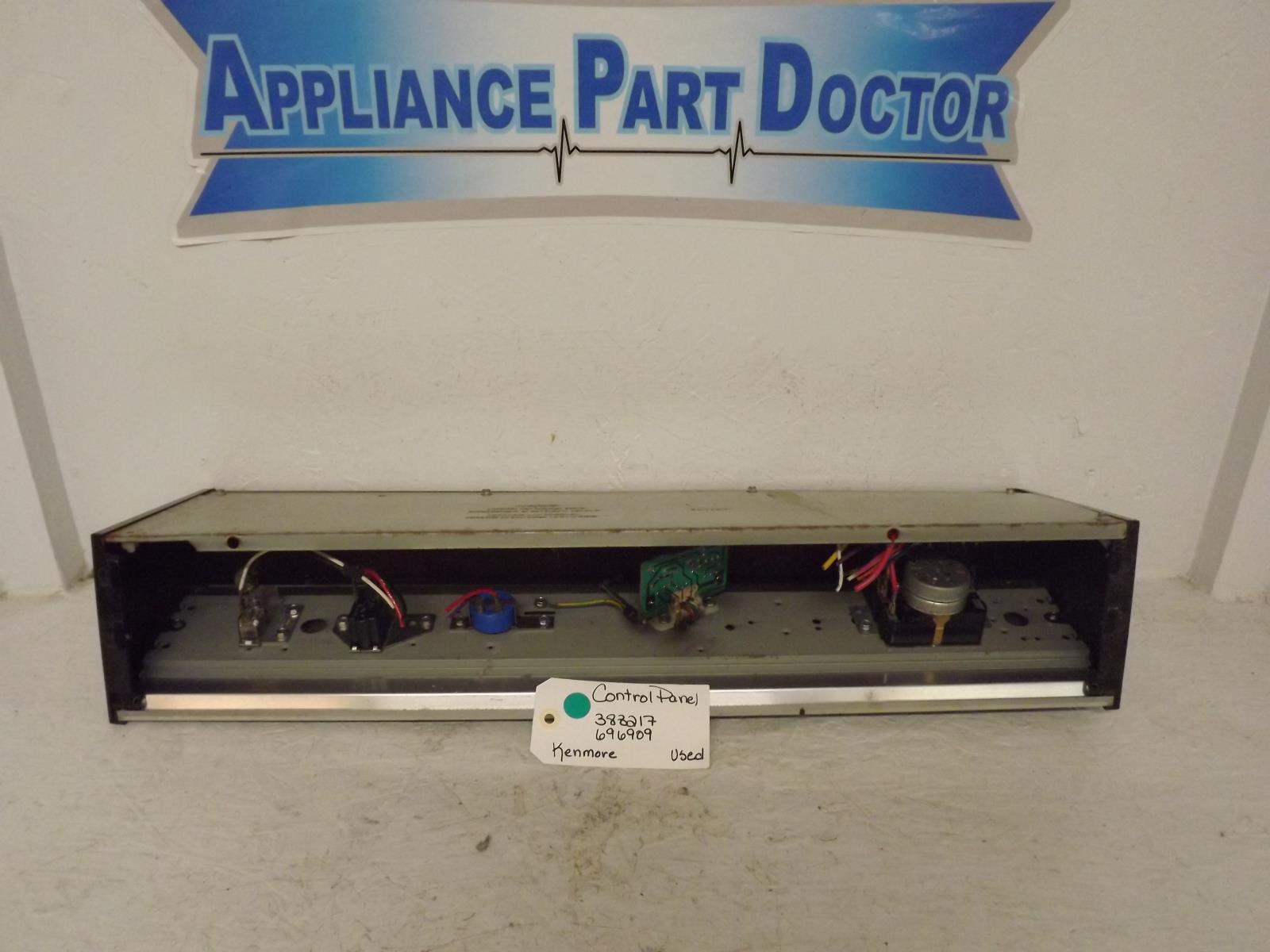 Kenmore Dryer 388217  696909  Control Panel  Assy Used