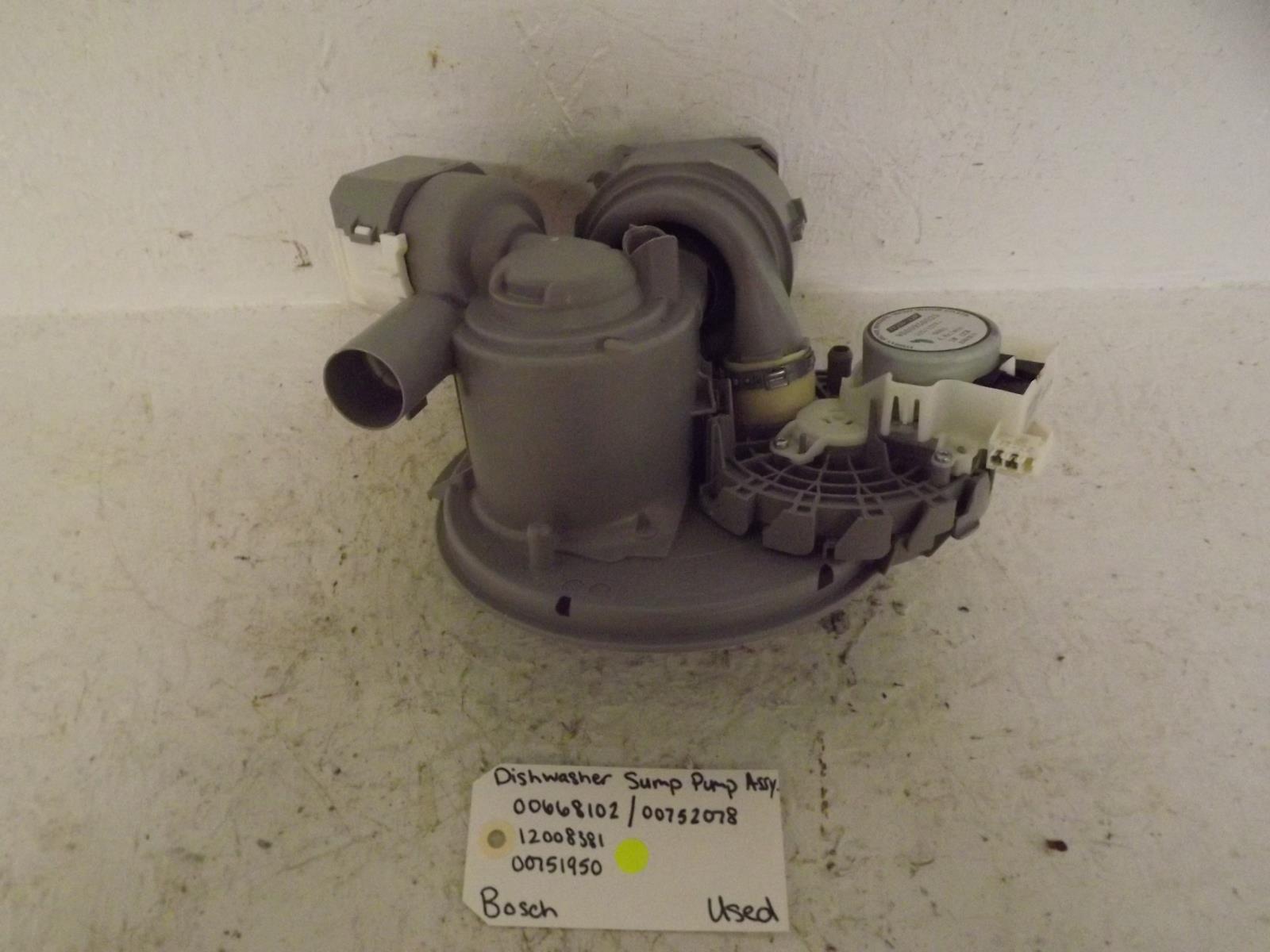 Bosch Dishwasher 00668102 00752078 12008381 00751950 Sump & Pump Assembly