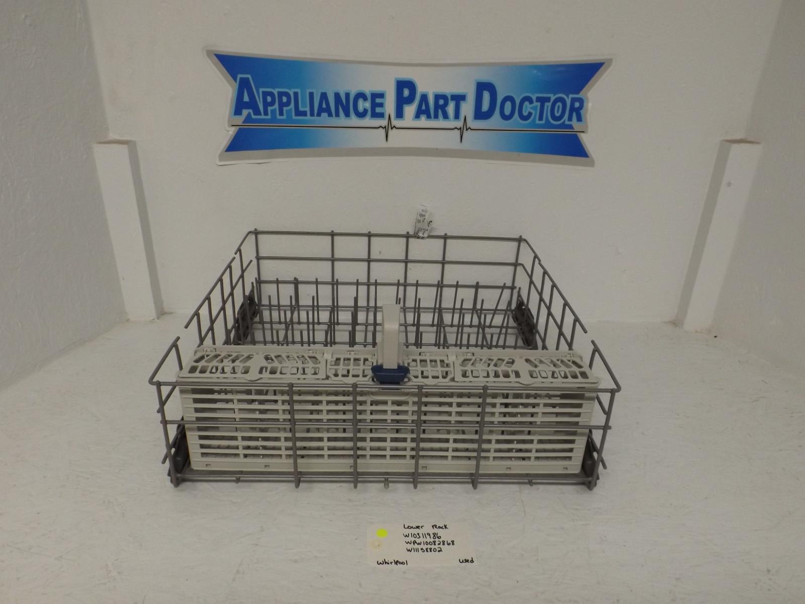 Whirlpool Dishwasher W10311986  WPW10082868  W11158802 Lower Rack Used