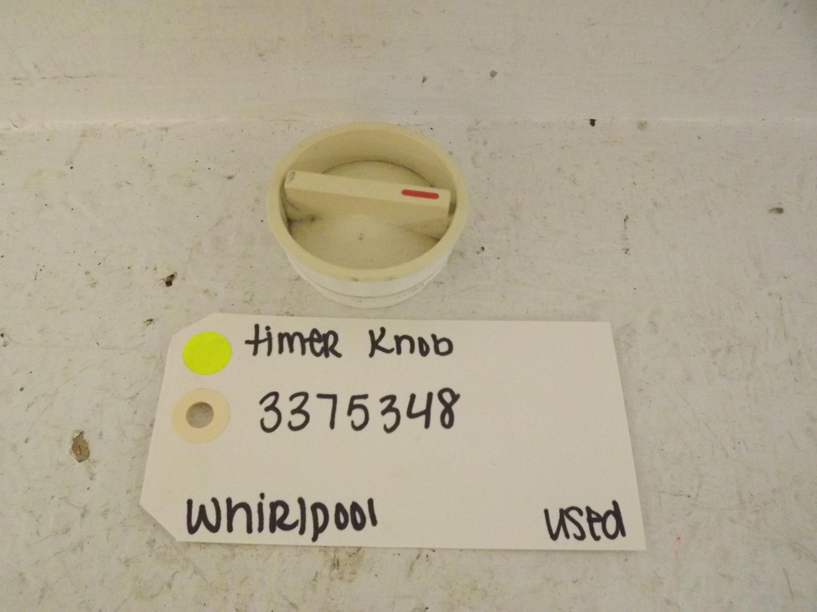 Whirlpool Dishwasher 3375348 Timer Knob Used
