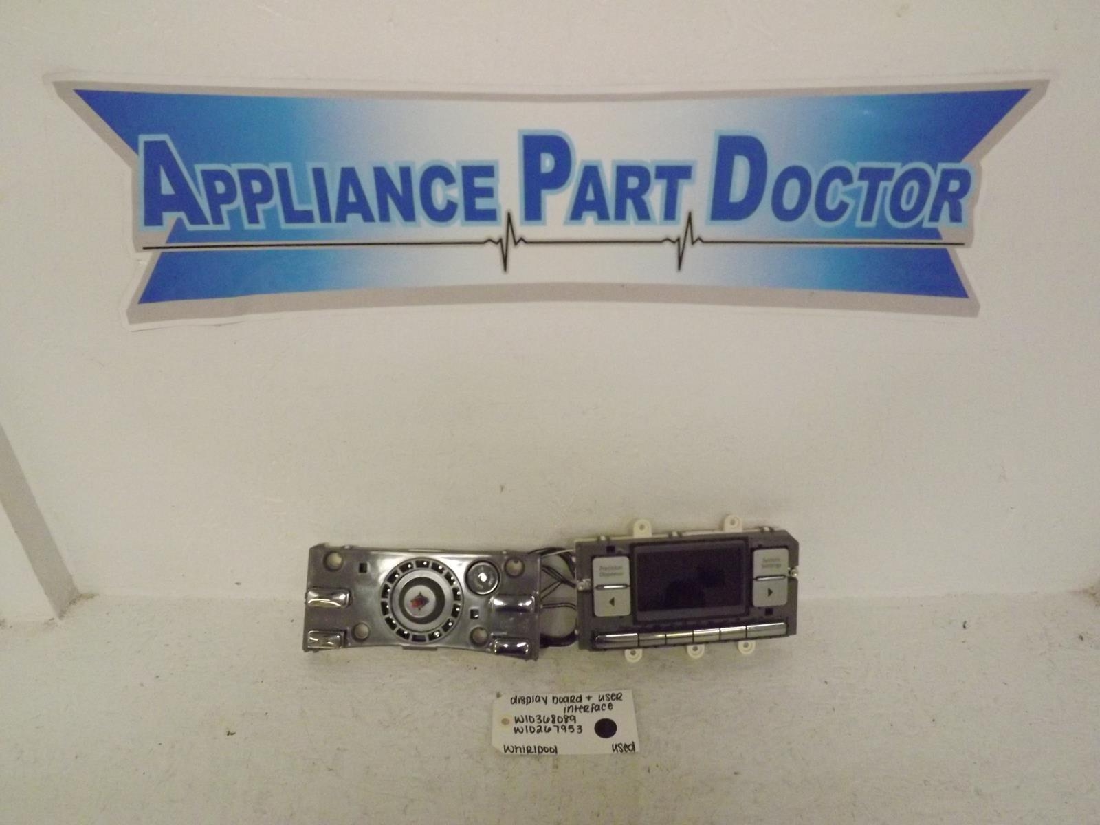 Whirlpool Washer W10368089 W10267953 Display Board & User Interface Used