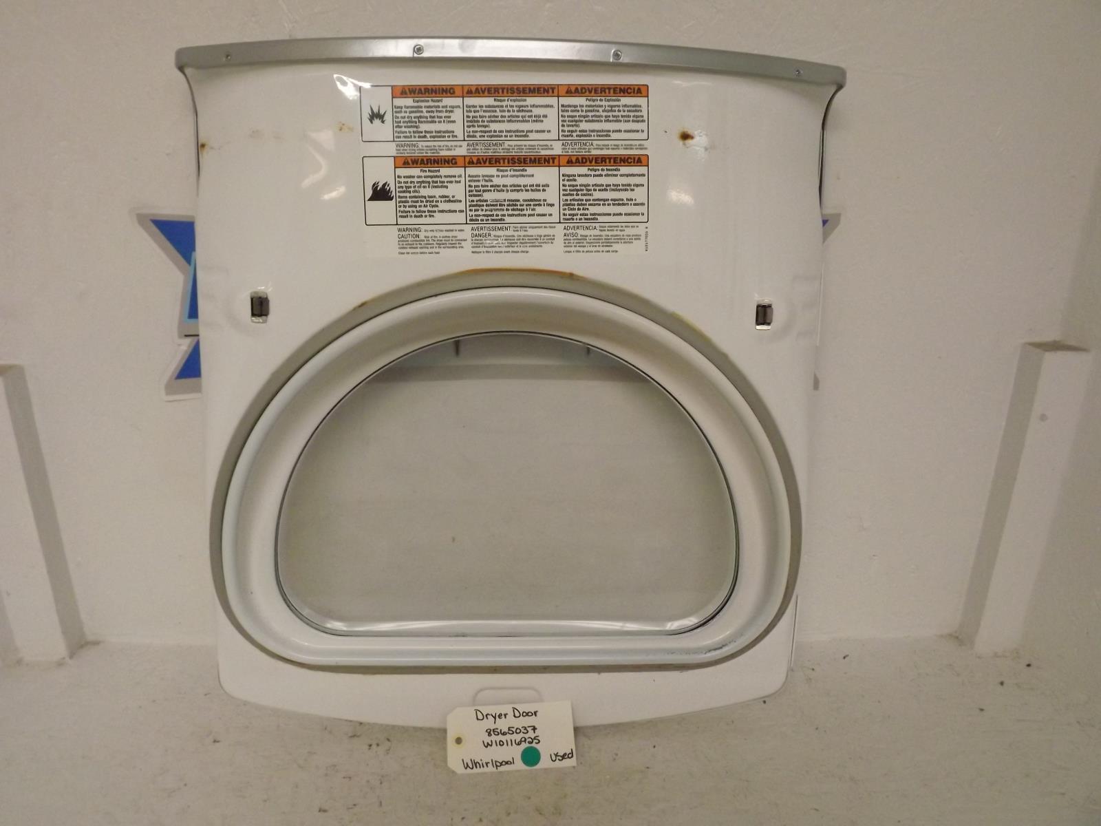Whirlpool Dryer 8565037  W10116925  Dryer Door Assy Used