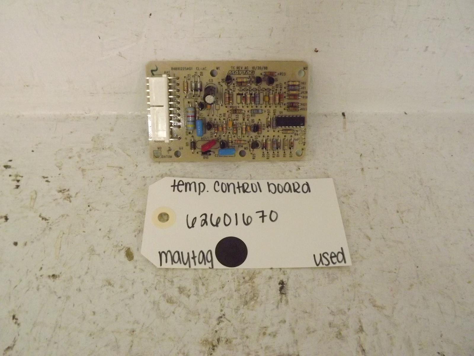 Maytag Washer 62601670 Temperature Control Board Used