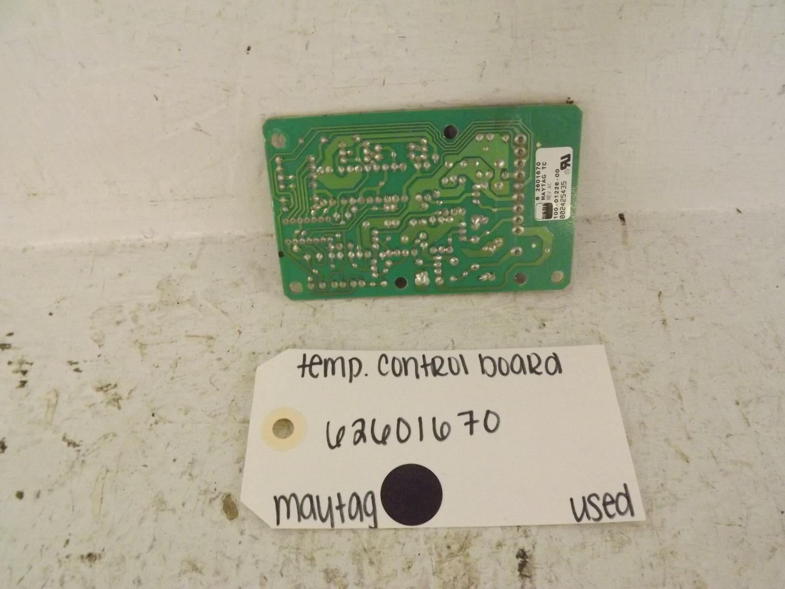 Maytag Washer 62601670 Temperature Control Board Used