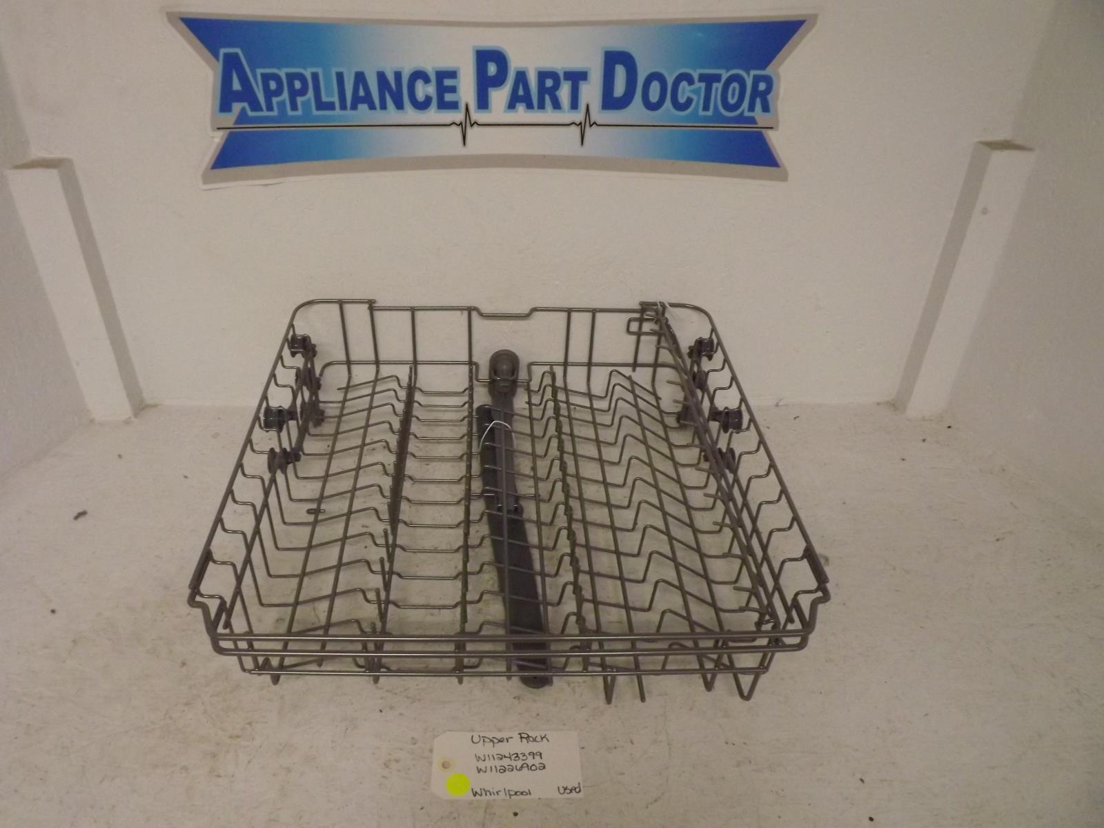 Whirlpool Dishwasher W11243399  W11226902 Upper Rack Used