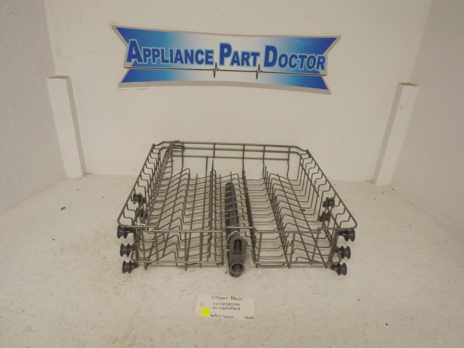 Whirlpool Dishwasher W11243399  W11226902 Upper Rack Used